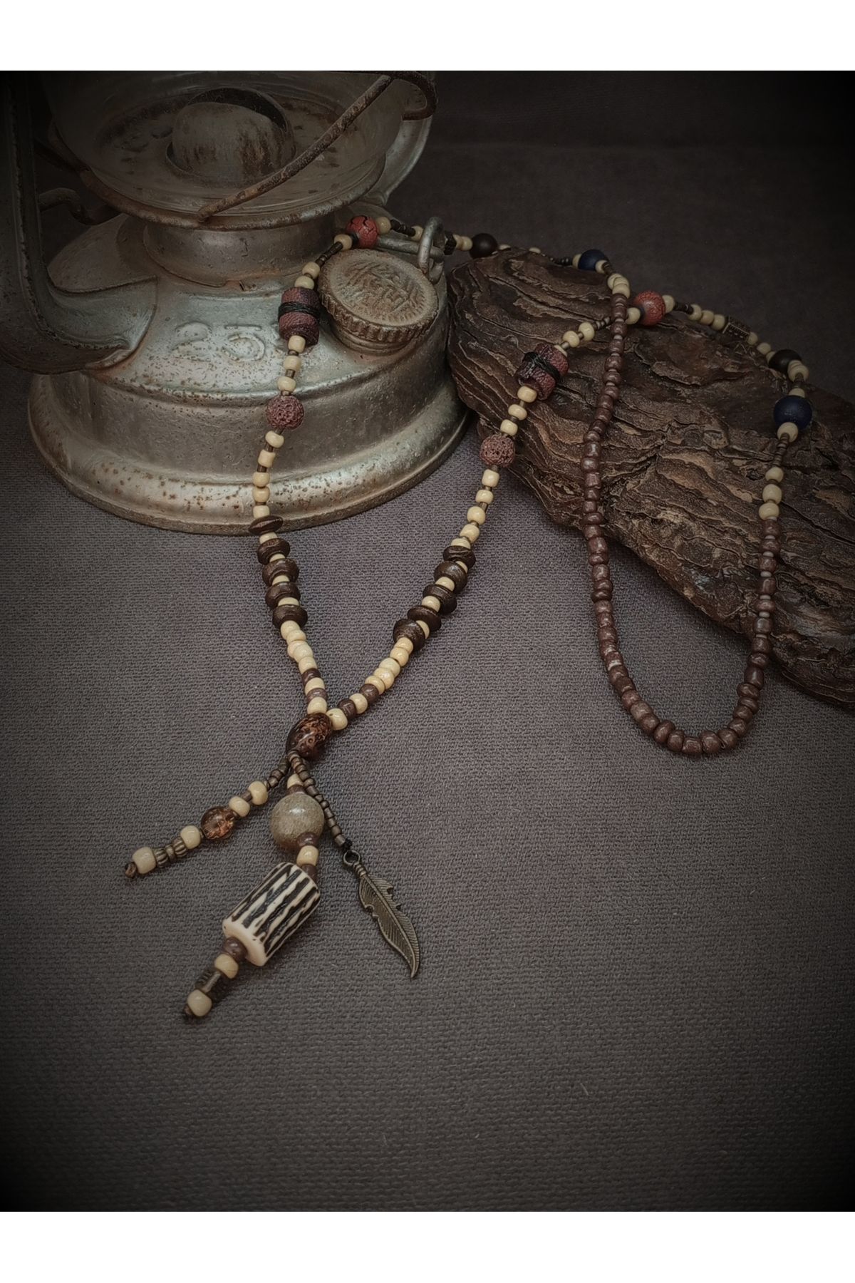 Takı By Erk TÜY OBJELİ - UZUN - BOHEM - OTANTİK KOLYE
