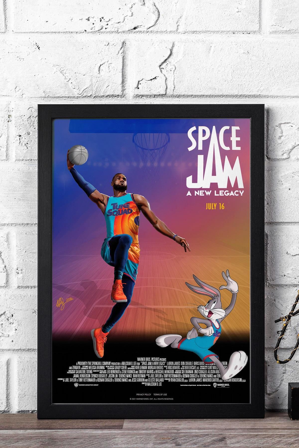 Saturn LeBron James Space Jam Çerçeveli Tablo - Film Posteri Tablo