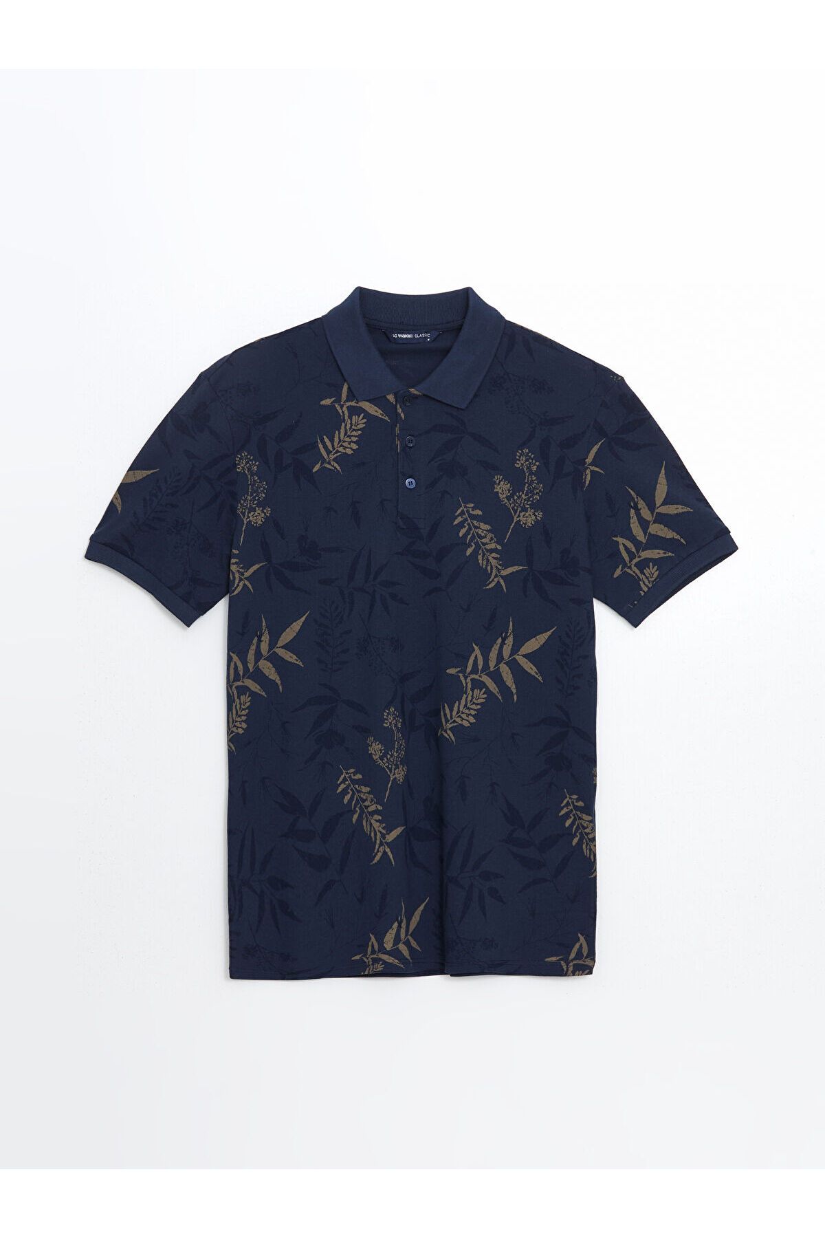 LC Waikiki Polo Yaka Kısa Kollu Desenli Pike Erkek Tişört