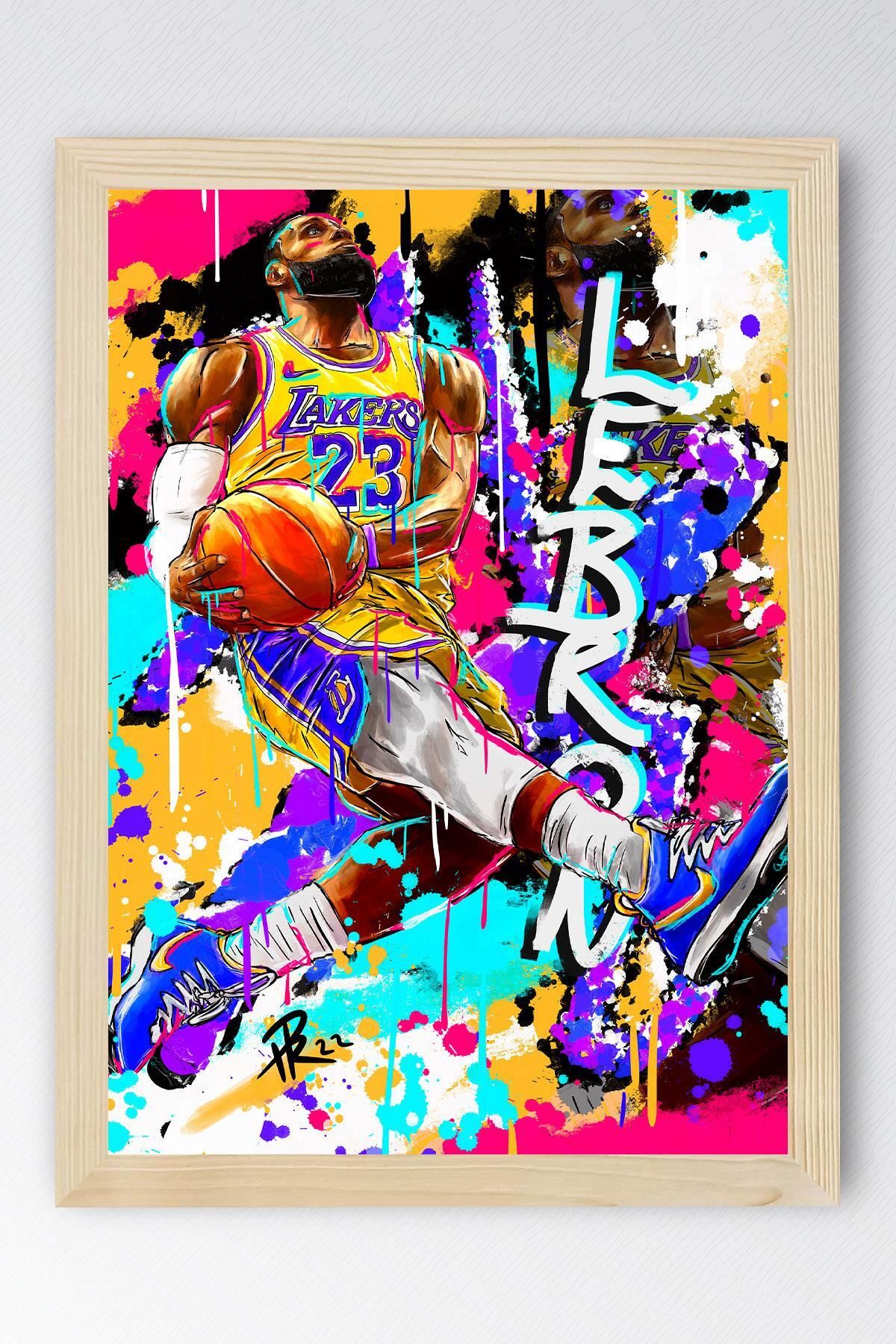 Saturn LeBron James Çerçeveli Tablo - Basketbol NBA Posteri Tablo