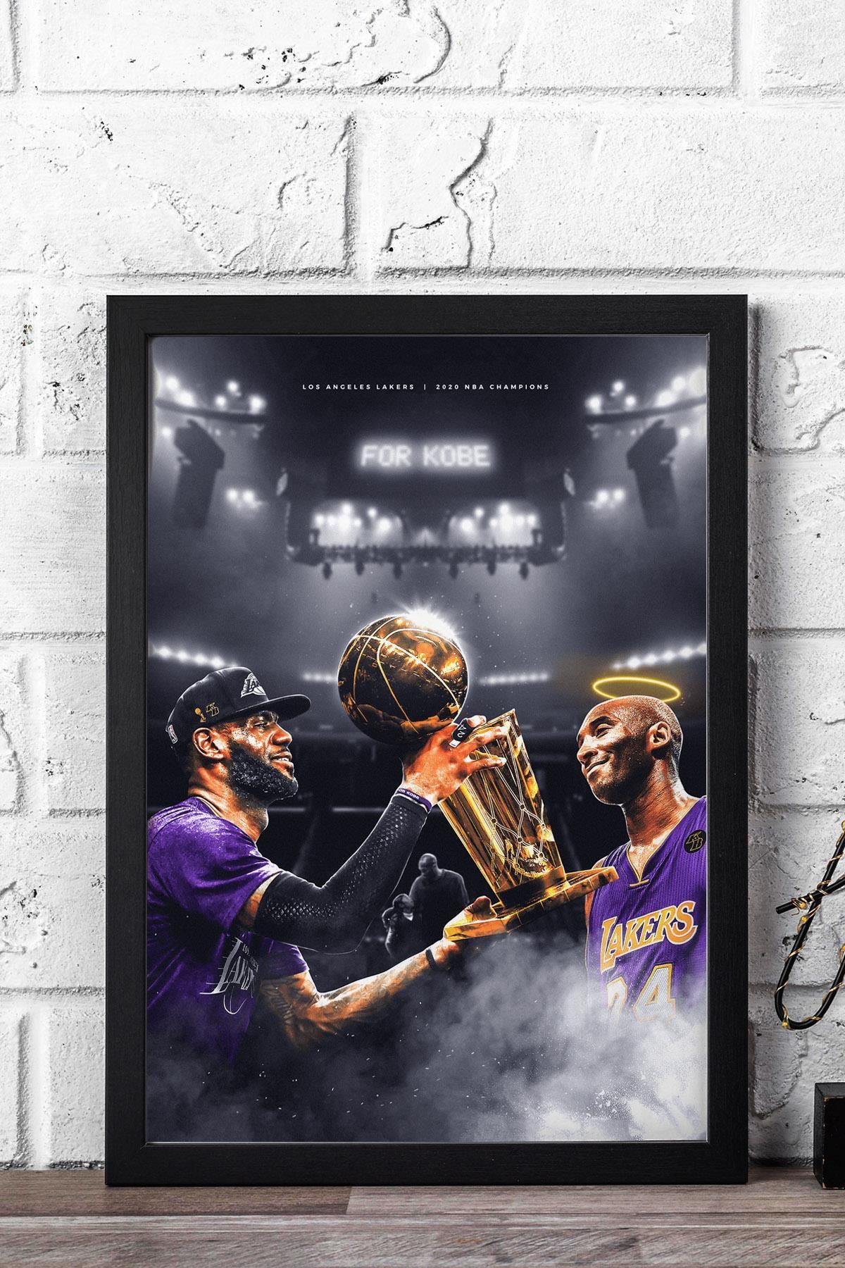 Saturn LeBron James Kobe Bryant Çerçeveli Tablo - Basketbol NBA Posteri Tablo