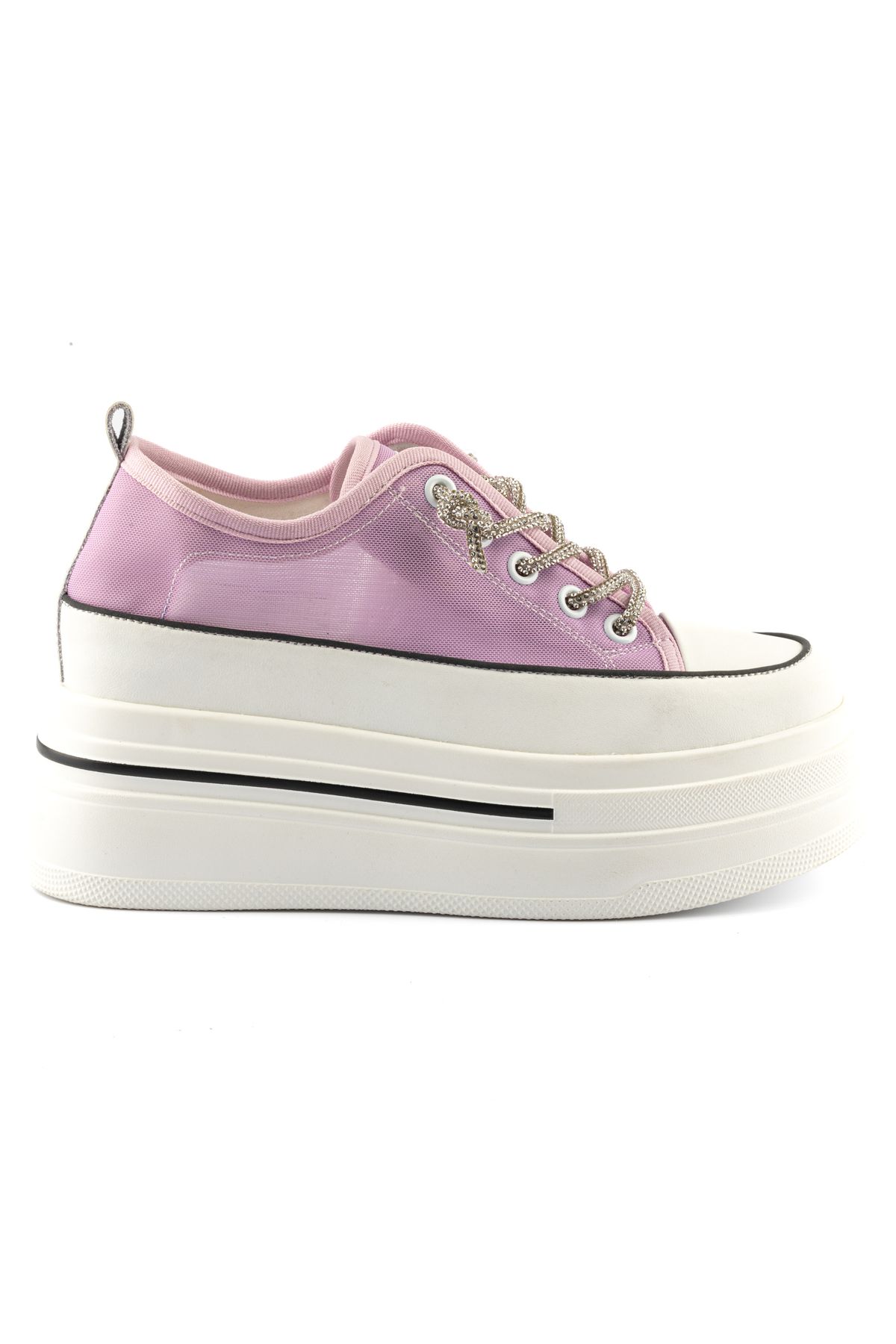 Guja Kadın Kalın Taban Taş Bağcıklı Sneaker