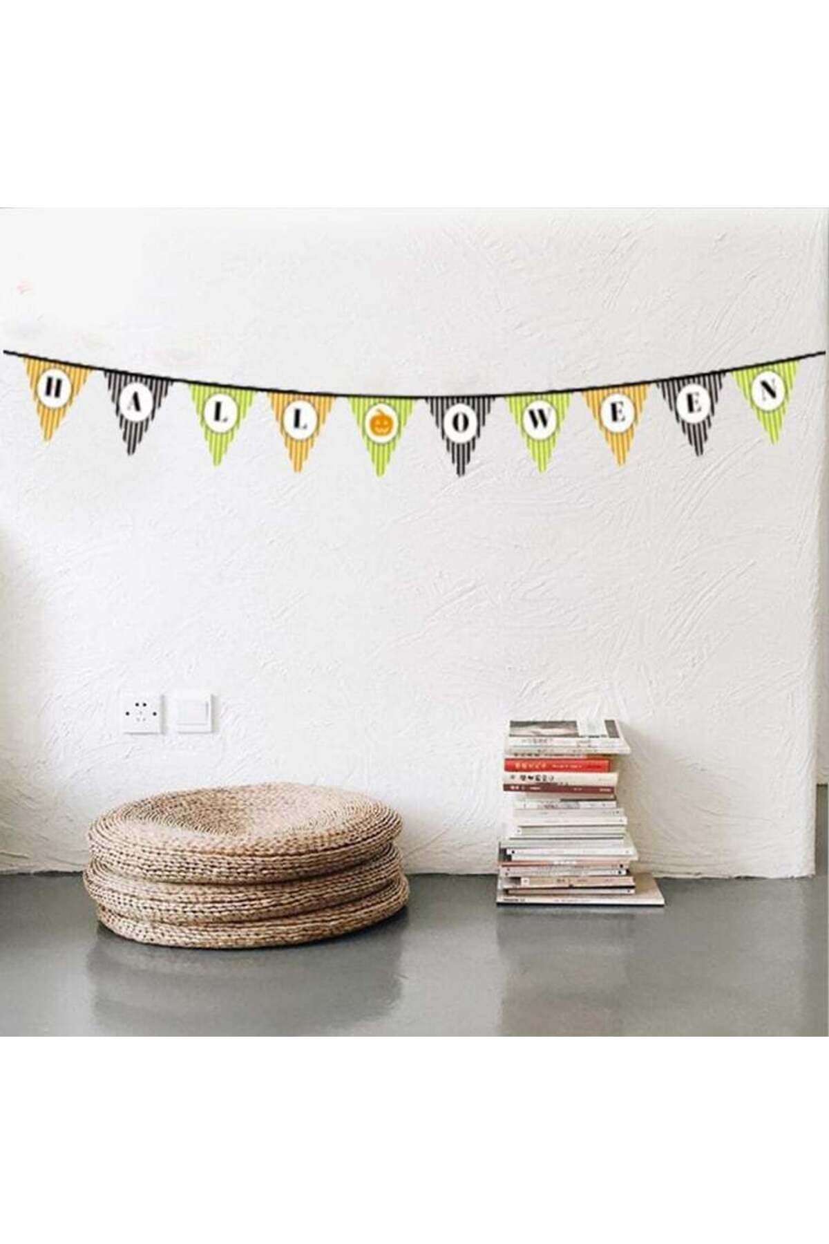 Emperium Cadılar Bayramı Kabak Temalı Halloween Yazılı Banner Süs Flama 3 Metre