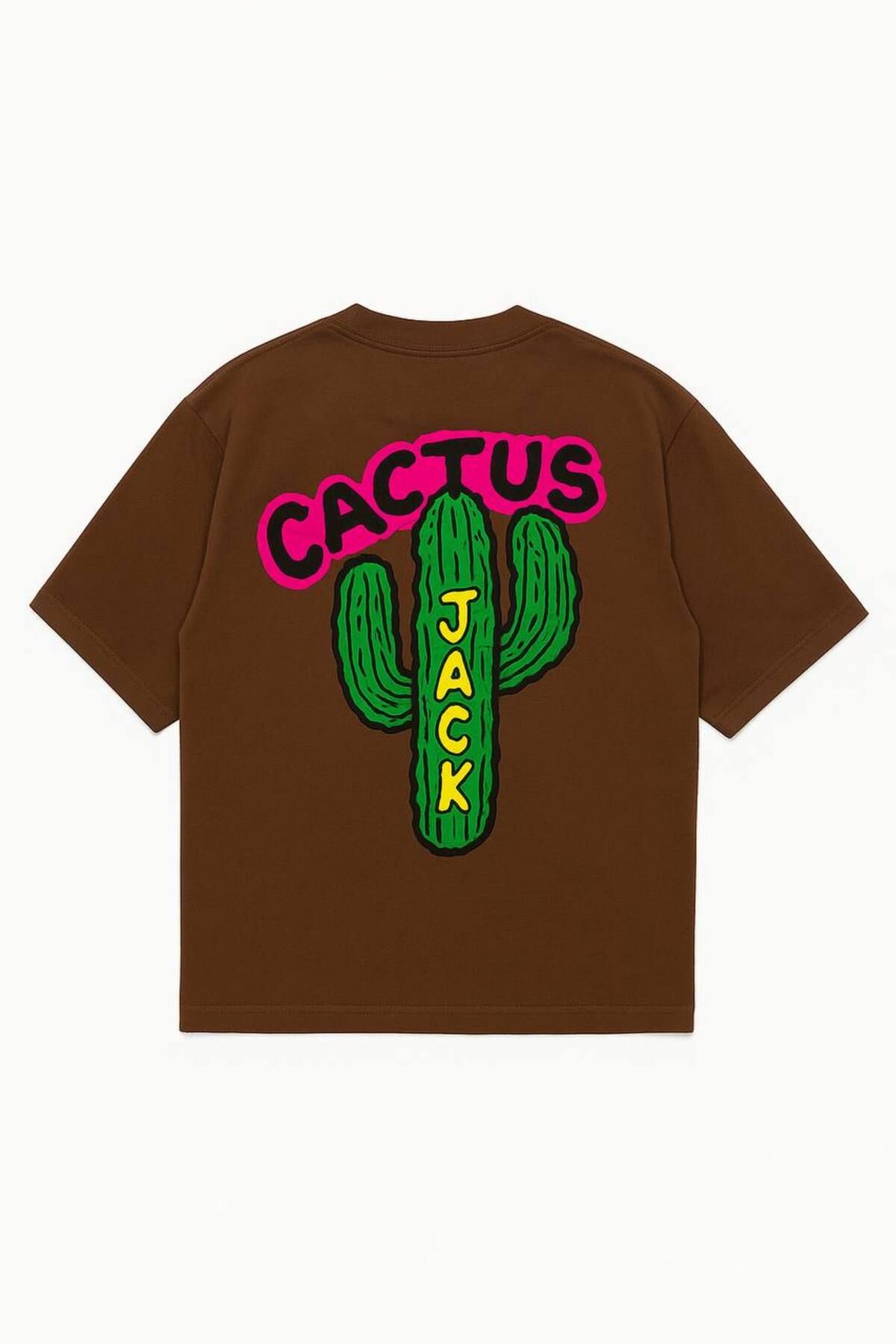SVART WEAR CACTUS T-Shirt OVERSIZE tişört KAHVERENGİ