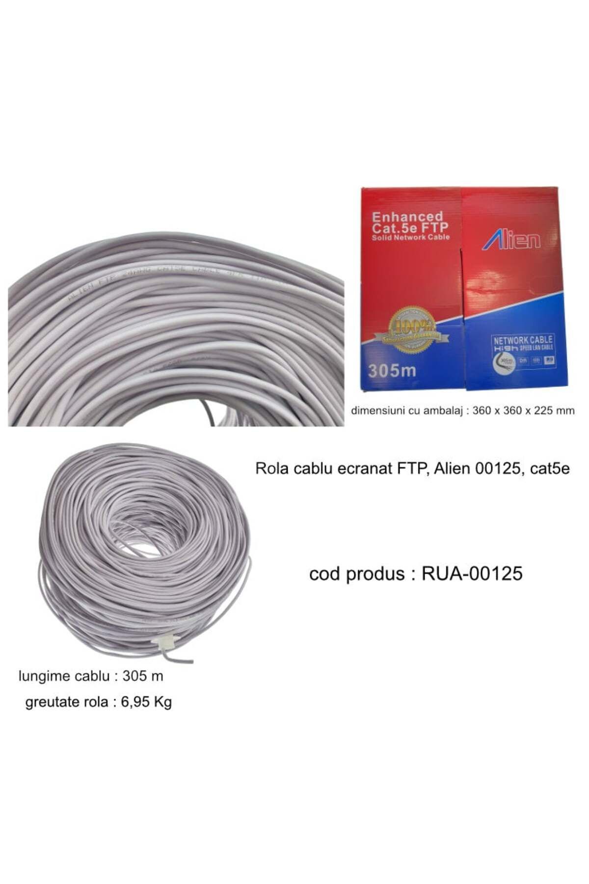 Alien Surface-FTP cable roll, Alien 00125, cat5e, length 305 meters, CCA, AWG 24, network connection, ethernet 5