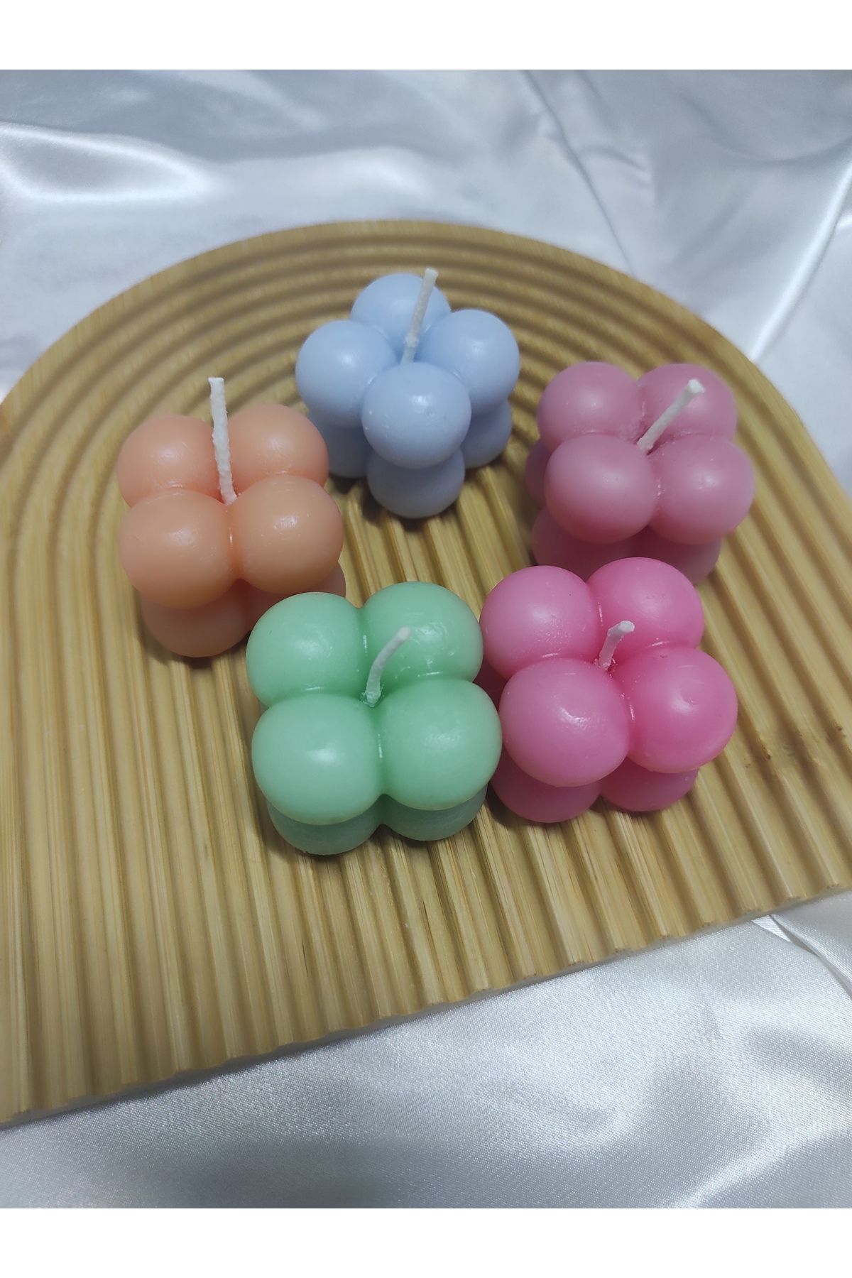 candlesmoon Hediyelik Bubble Mum Pastel Renkler (25 Adet)