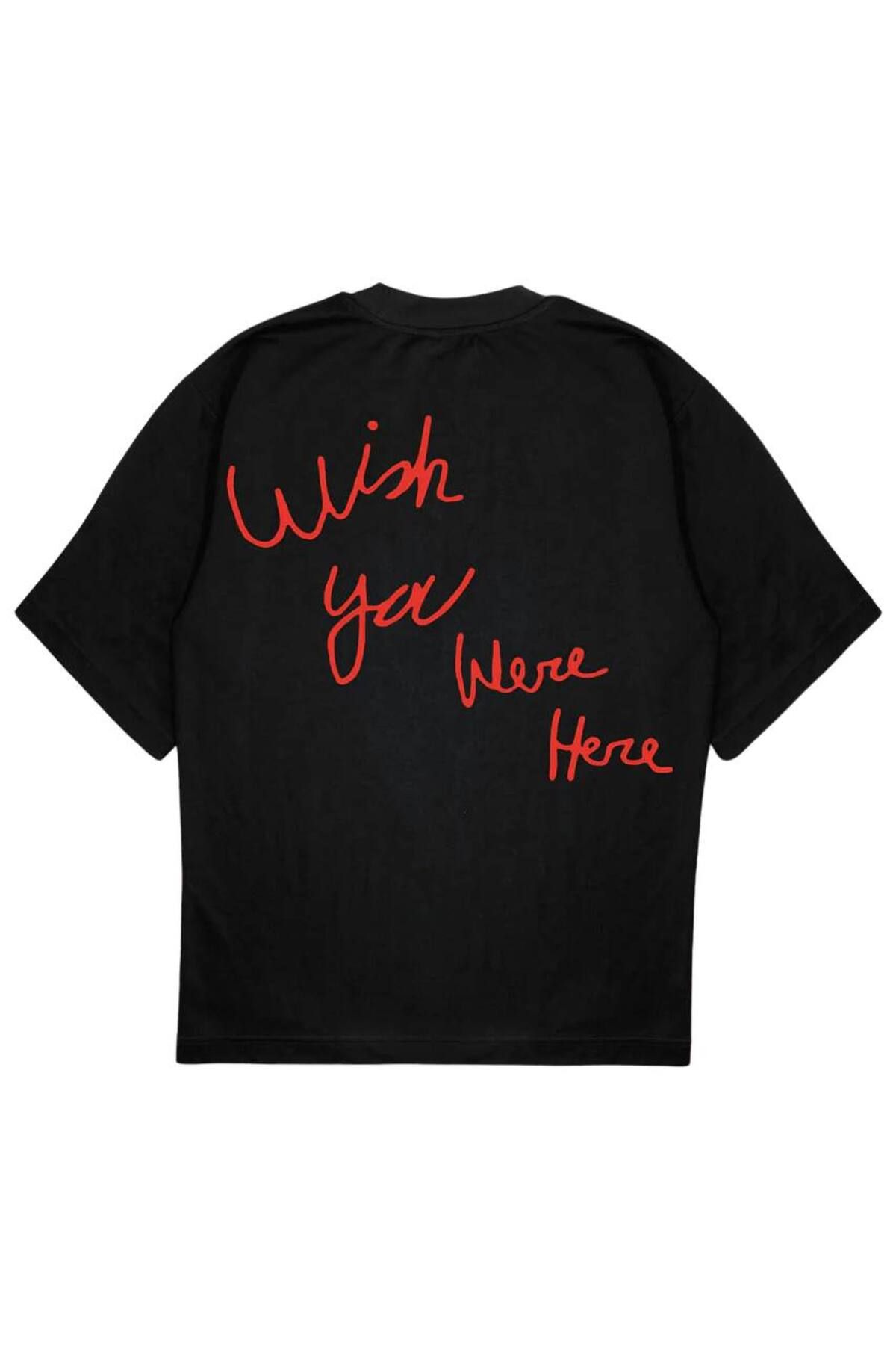 SVART WEAR WICH YOU WERE HERE T-Shirt OVERSIZE tişört SİYAH