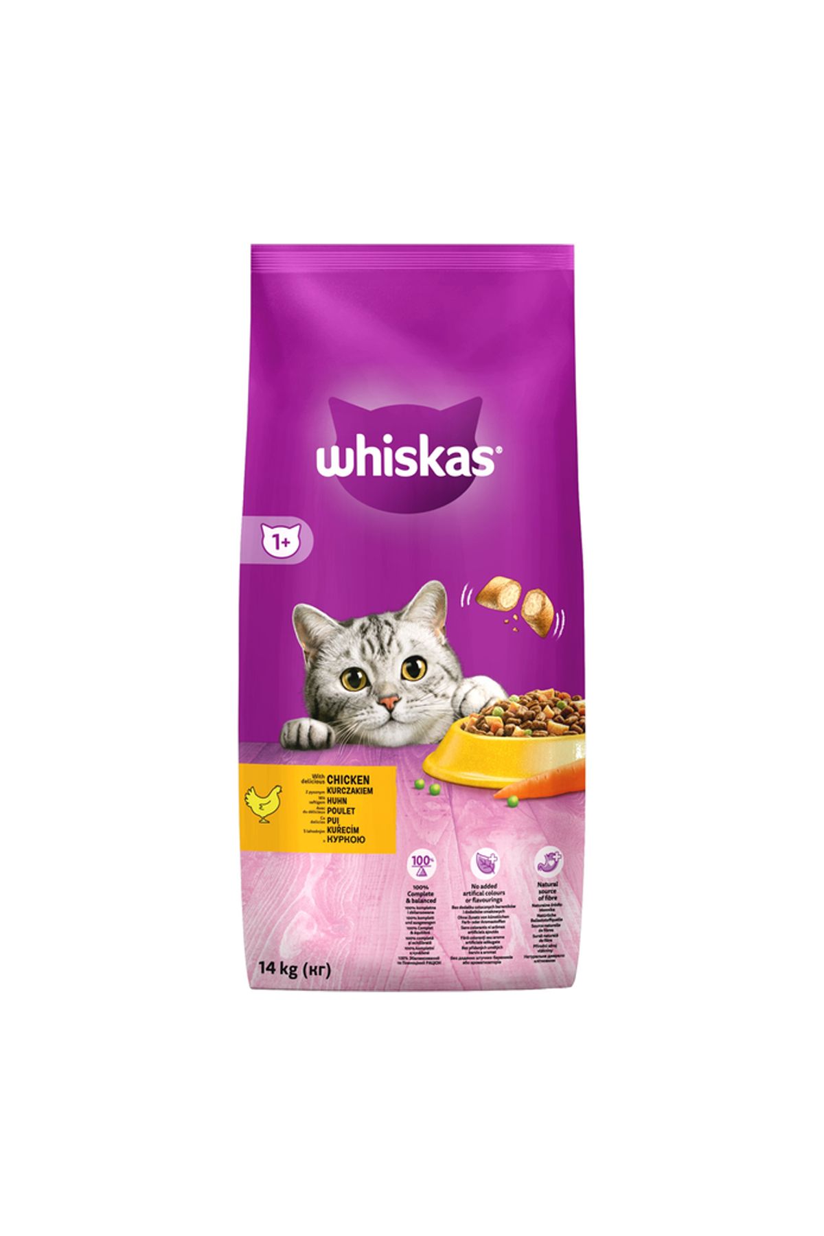 Whiskas-Ξηρά τροφή Whiskas για ενήλικες γάτες με κοτόπουλο 14 κιλά 1