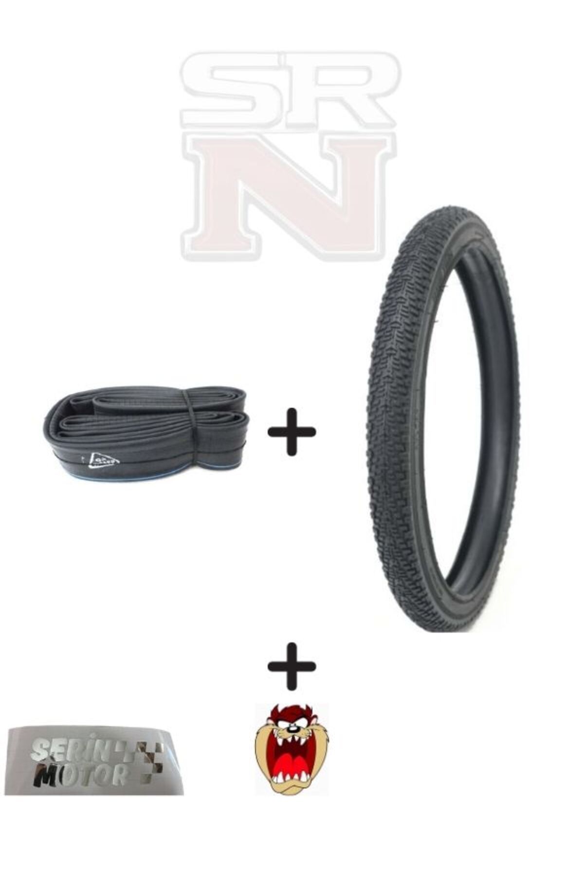 Servis Bisiklet 20 İnch İç Dış Lastik Seti (Dış 20x1,95 - 20x1.75-2.125) Hedye Tzmanya sticker