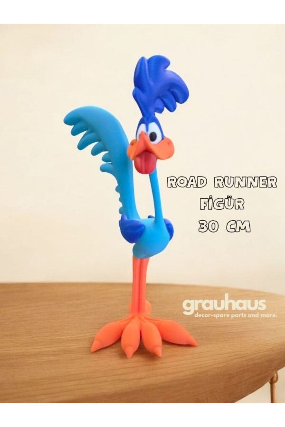 GRAUHAUS Bip Bip! Tatlı Road Runner Figürü 30 CM Çizgi Film Koleksiyonu Retro Çizgi Dizi Karakteri