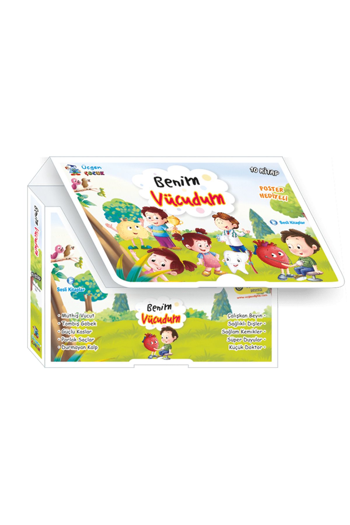 3K YAYIN Üçgen Yayıncılık Üçgen Çocuk Benim Vücudum Hikaye Serisi 10 Kitap 1.SINIF 2.SINIF POSTER HEDİYELİ