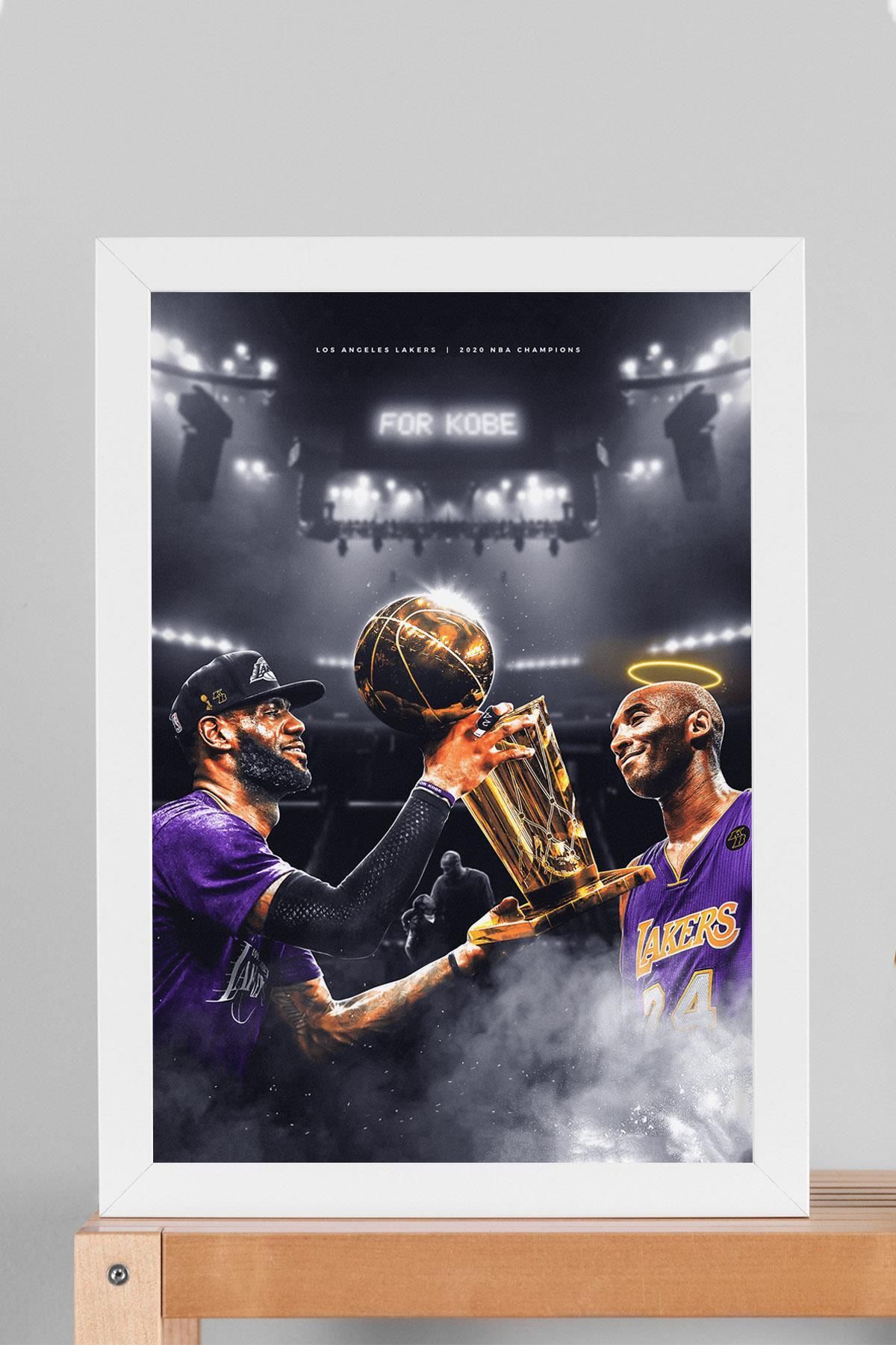 Saturn LeBron James Kobe Bryant Çerçeveli Tablo - Basketbol NBA Posteri Tablo