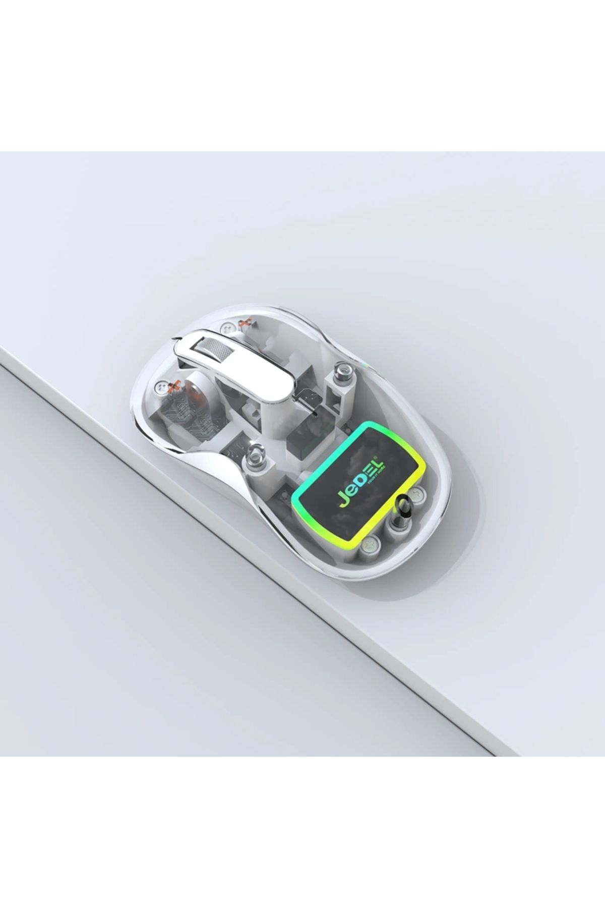 gaman Kablosuz Şeffaf Mouse Bluetooth Bağlantı Mouse Usb Bağlantı veya Type-C Yeni Nesil Bağlantı Beyaz
