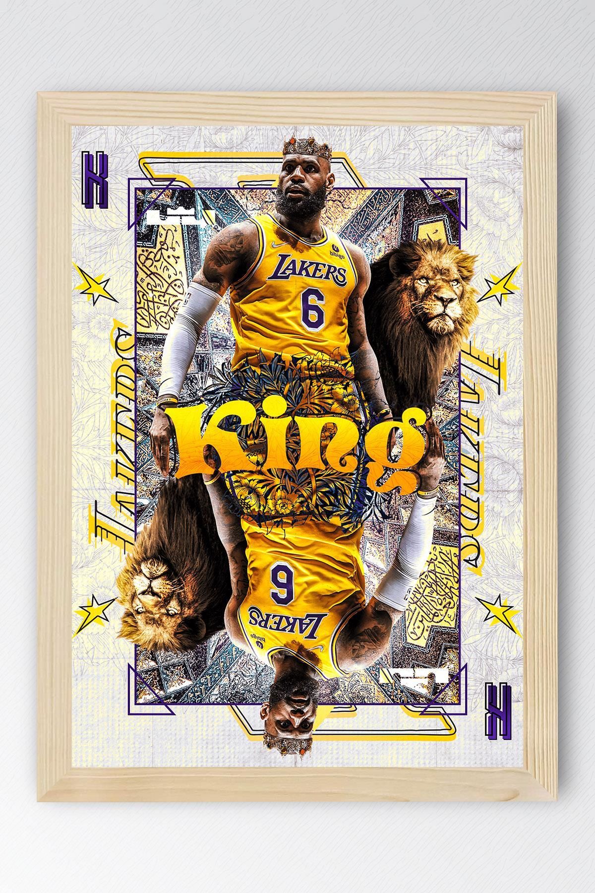 Saturn LeBron James Çerçeveli Tablo - Basketbol NBA Posteri Tablo