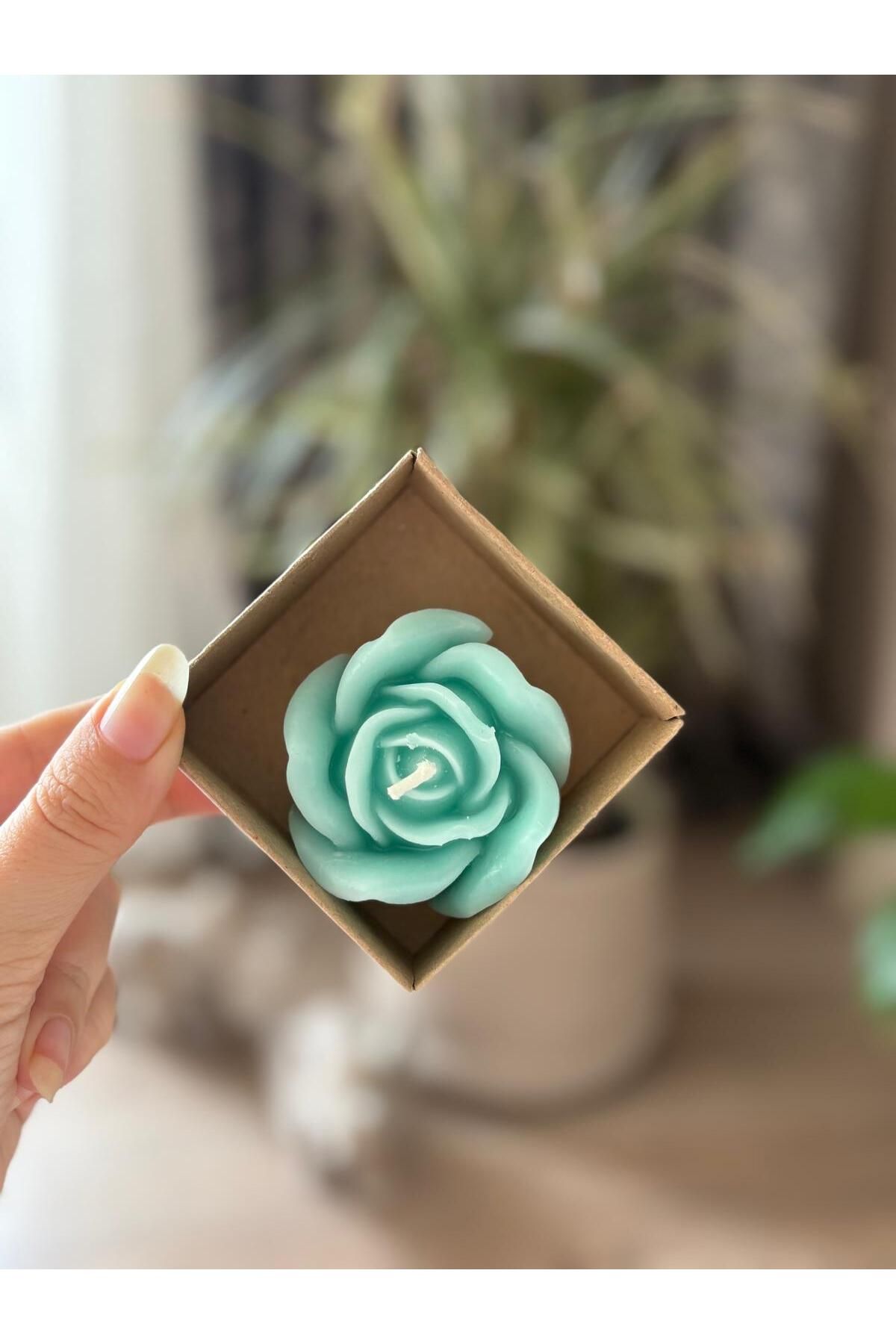 candlesmoon Dekoratif Kutulu Gül Mum