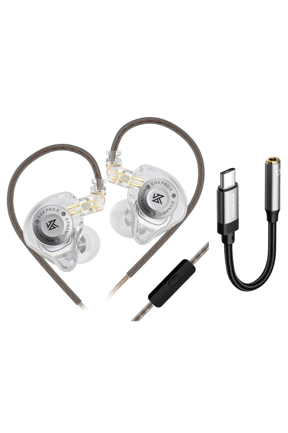 sipariş vakti KZ EDX PRO X 1DD 10mm Kulak Içi Kulaklık Mikrofonlu ve Type C Dönüştücü Kablo