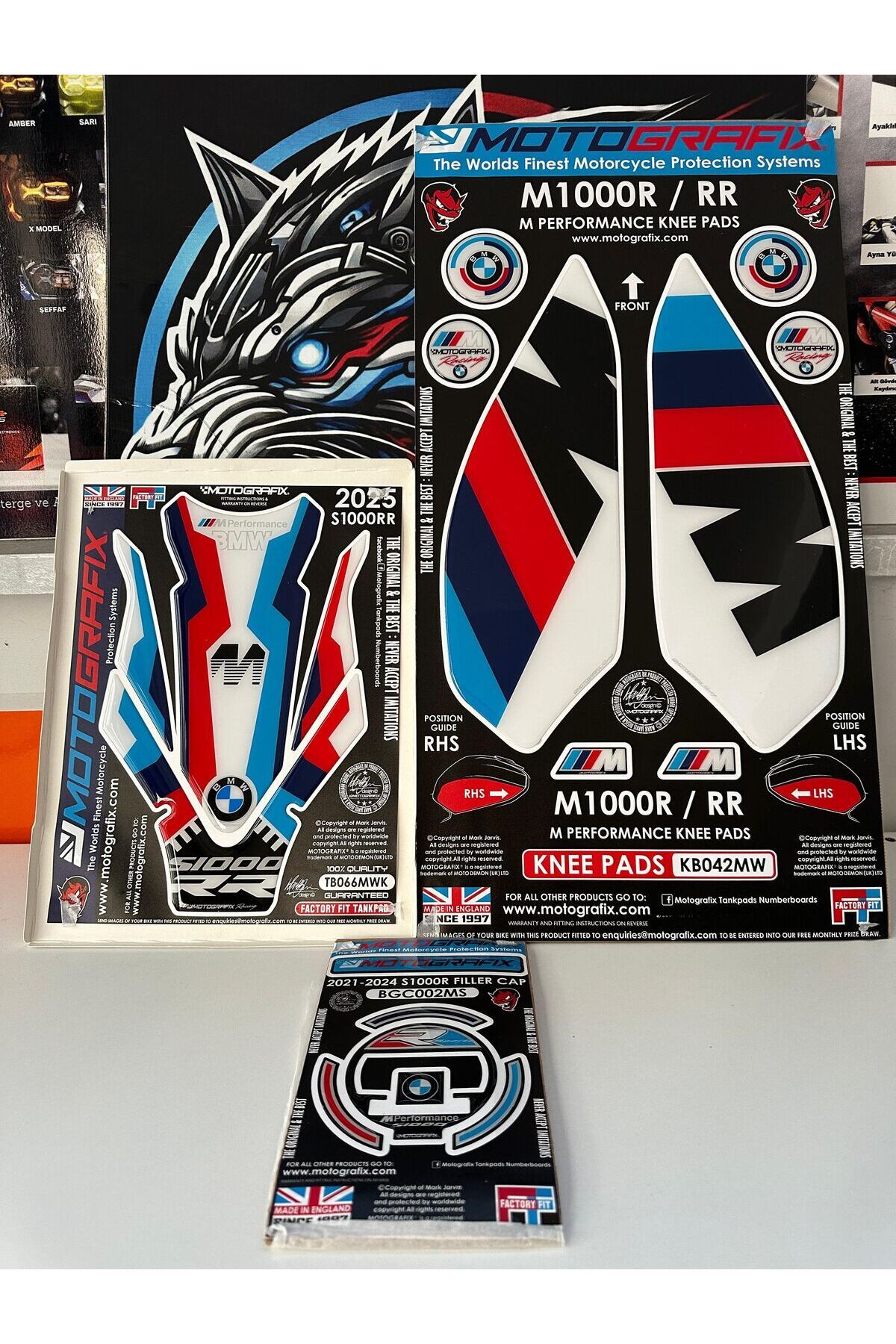motografix M Performance Knee-Tank Pads, Filler Cap (BMW M 1000 R/RR)