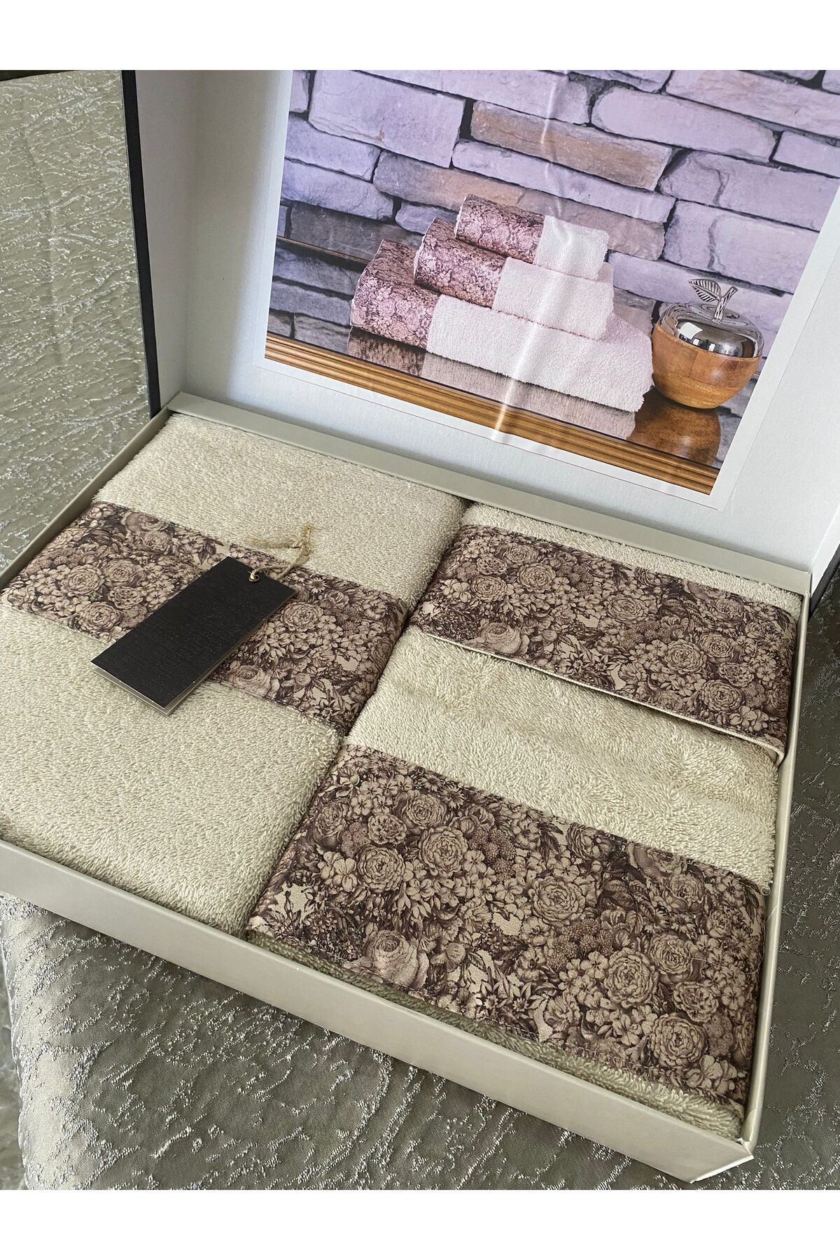 MOTİF HOME COLLECTİON PAMUK 3 PARÇA BANYO HAVLU SETİ - BEJ
