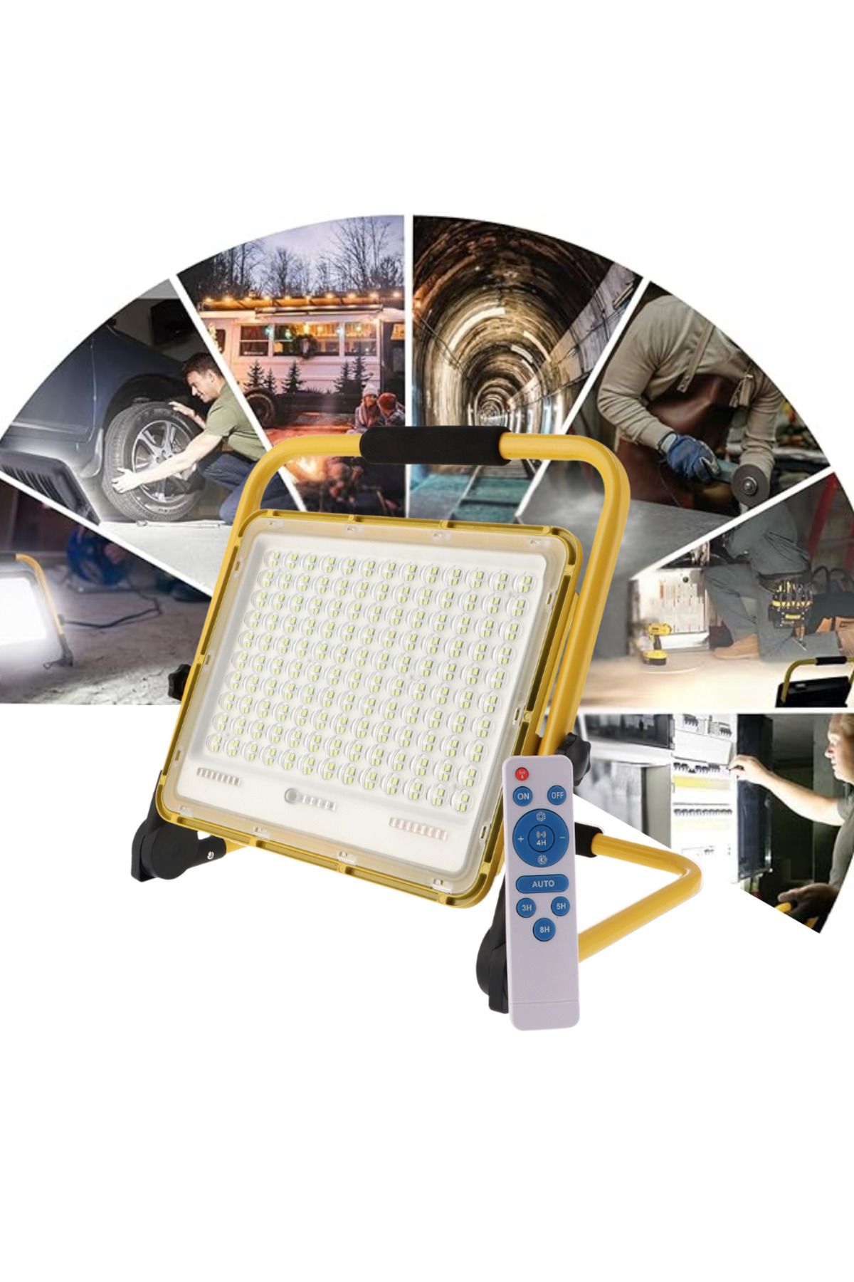 LDM-Portable LED Floodlight with Battery, 50W IP65, 8h Runtime, Remote Control 6