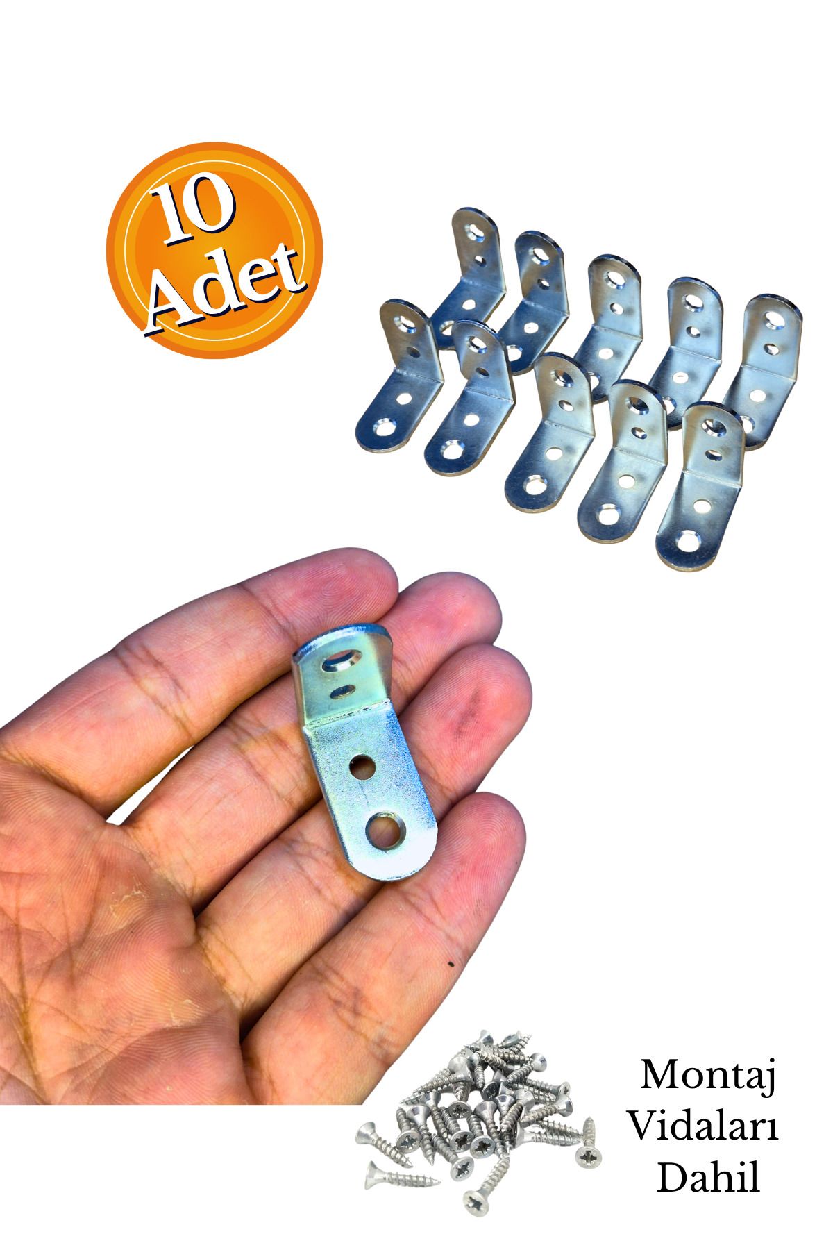 HOBİDABİ 50 Adet L Demir Gönye Köşebent 15x27x27mm - Mobilya Dolap Raf Masa Çekmece Sabitleme Birleştirme