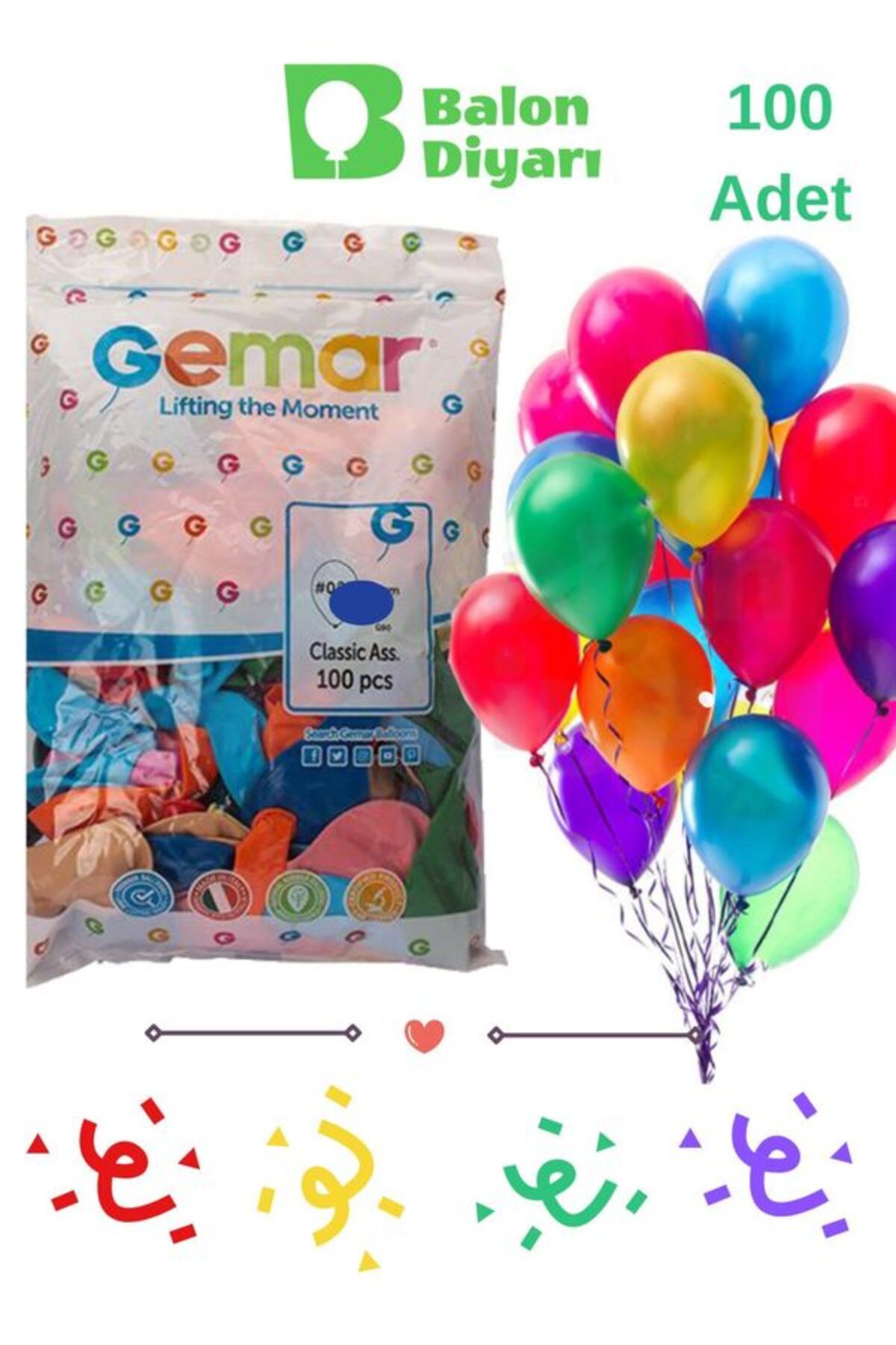 BALON DİYARI Gemar 100lü Balon Lateks