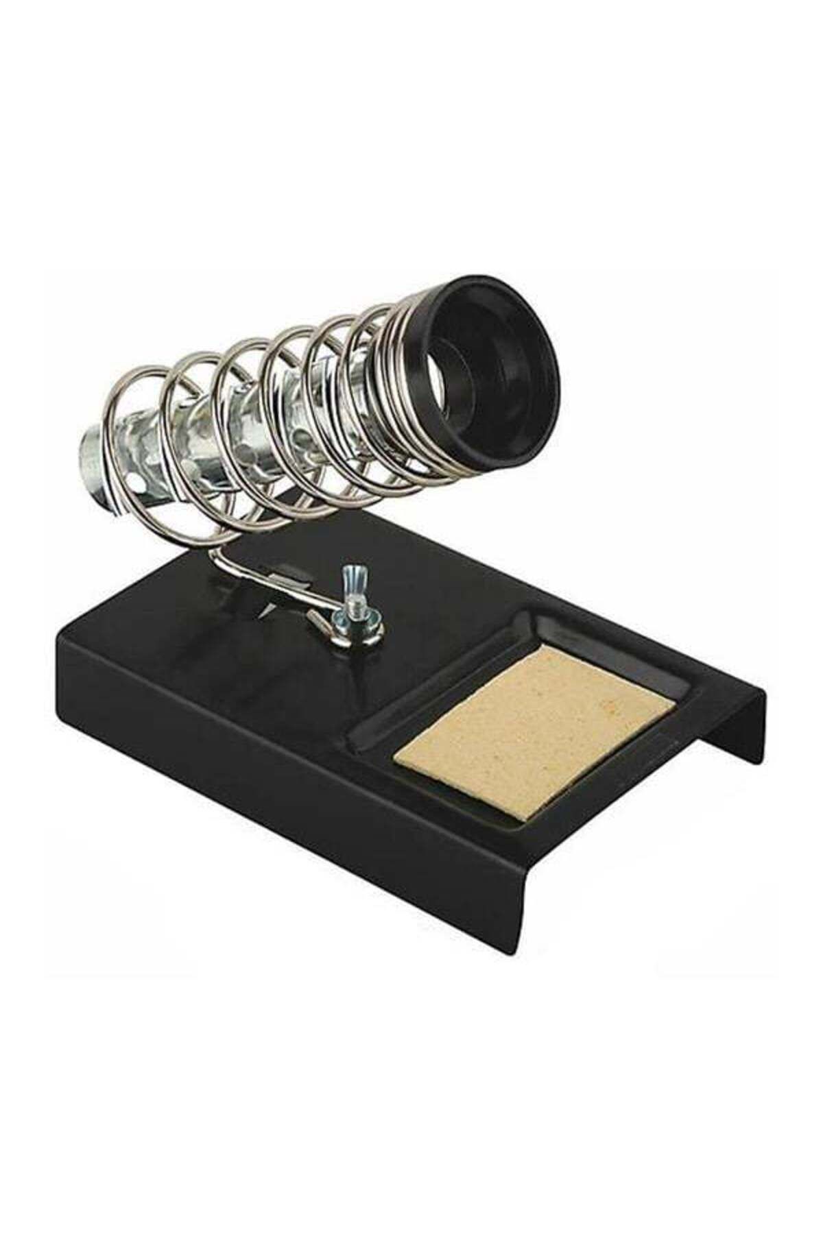 Zayla Tenon TD-10 Yaylı Tip Süngerli Havya Tutucu Metal Standı Siyah