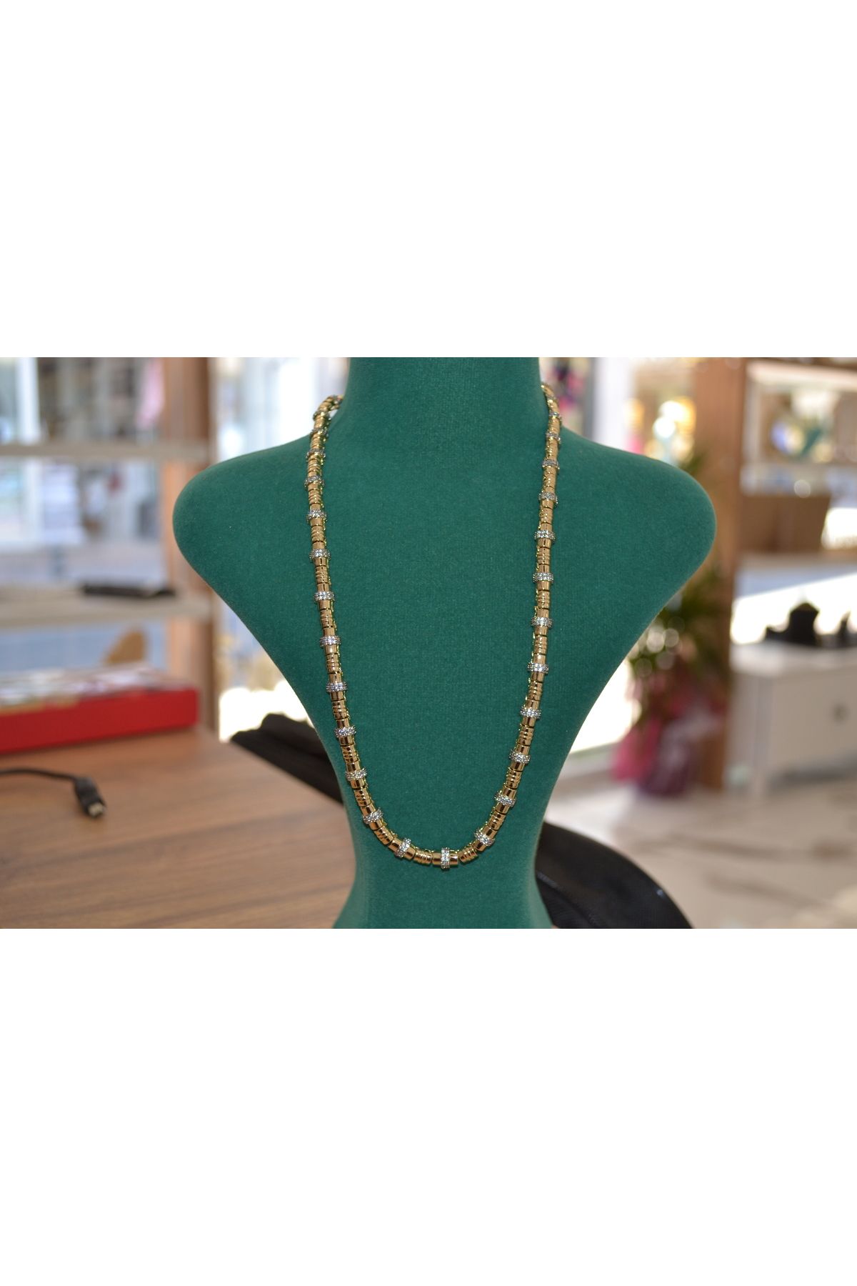 Ezgdesign 14k zirkon trend kolye