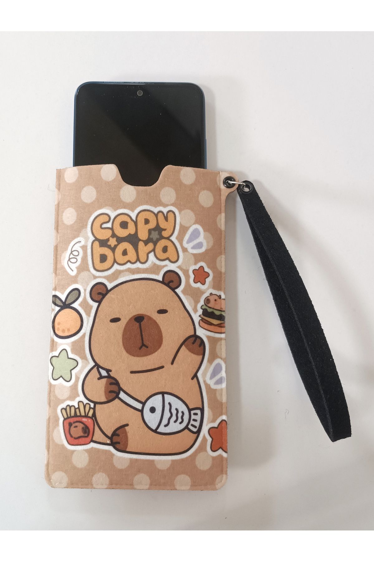 mevaks Telefon Kılıfı Capybara, Kapibara Universal Boy Bileklik İpli Cüzdanlı