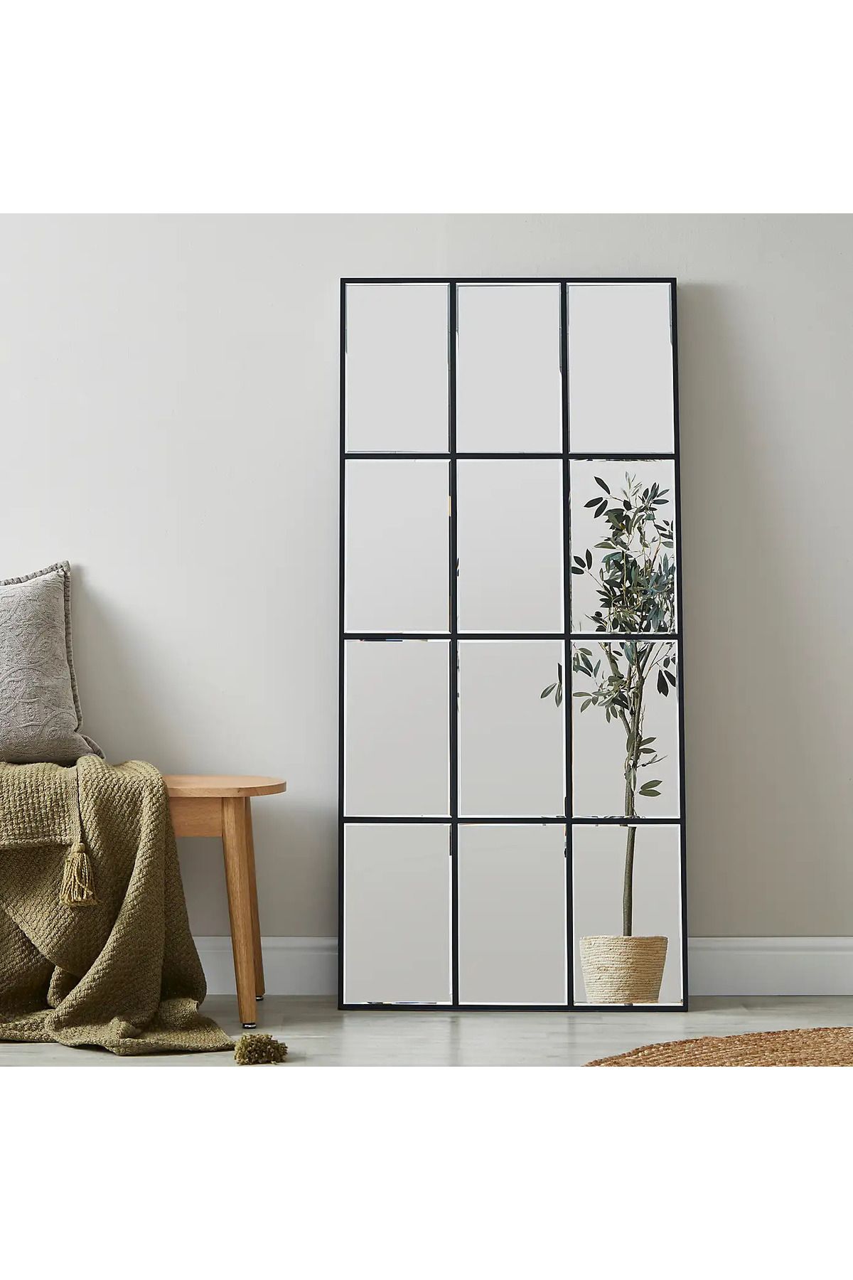 MKS Design 65x145 Bizoteli Dilimli Konsol Aynası / Asimetrik Ayna / Konsol Aynası / Dikdörtgen Ayna