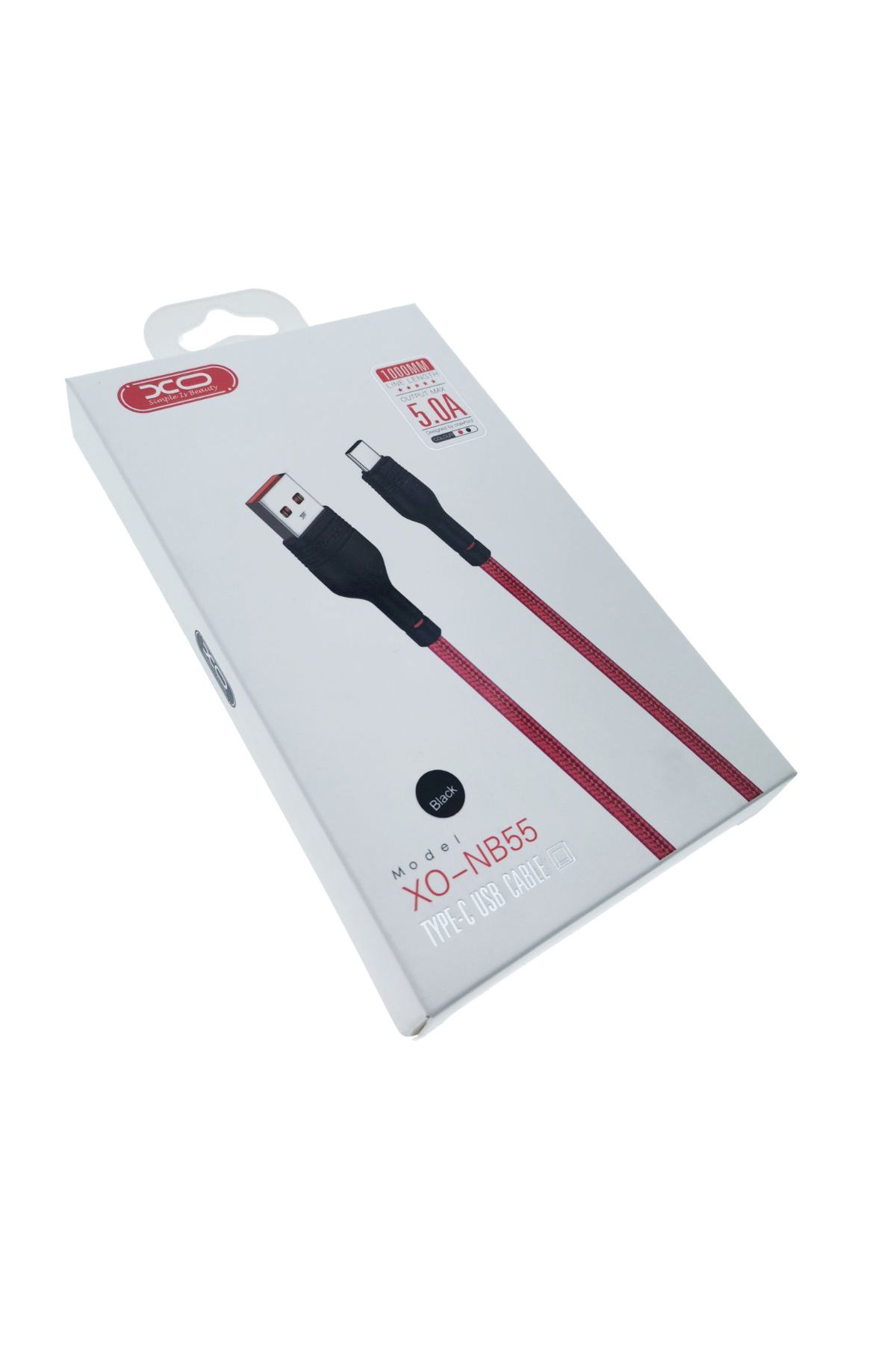 Xo-Cablu de date și alimentare, XO-NB55 89975, 5 A, conector USB la USB tip C mascul, lungime 100 cm, negru 5