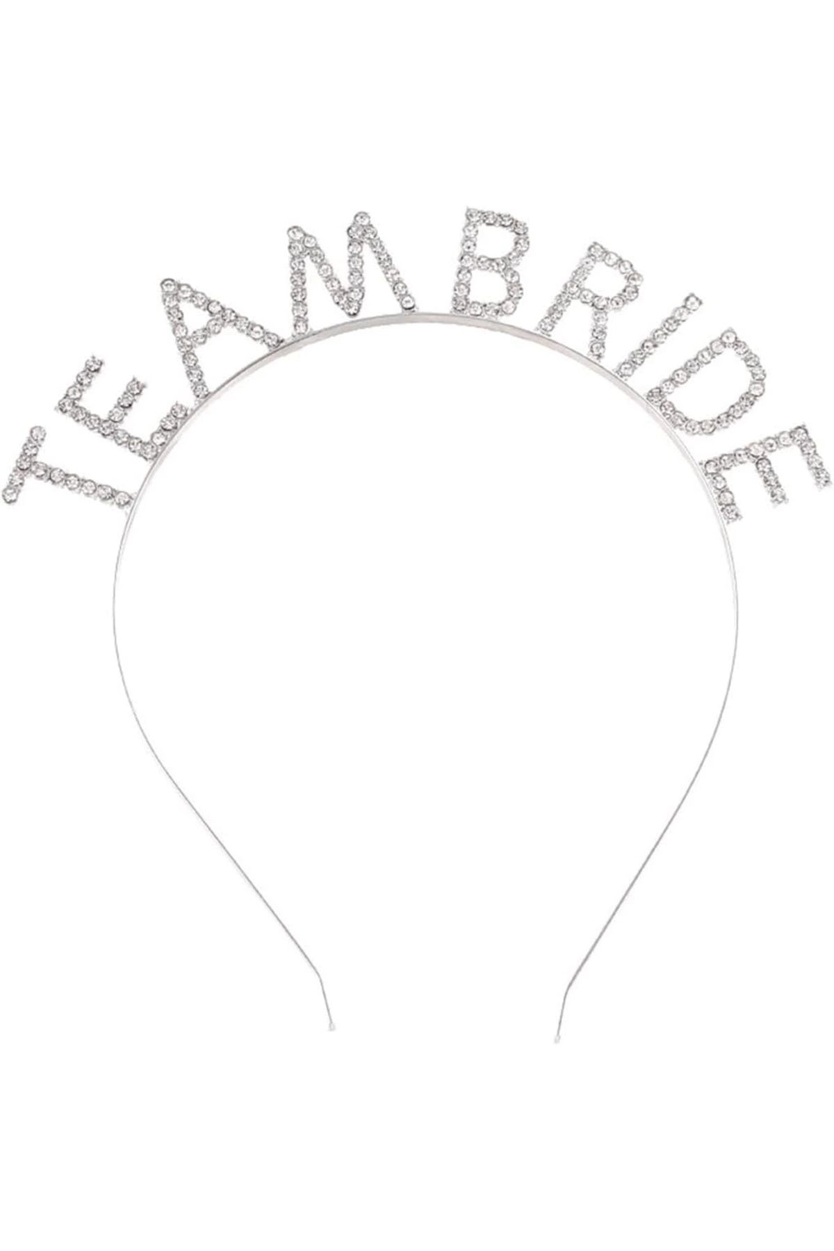 CANSA Gümüş Kaplama Kristal Taşlı Team Bride Taç