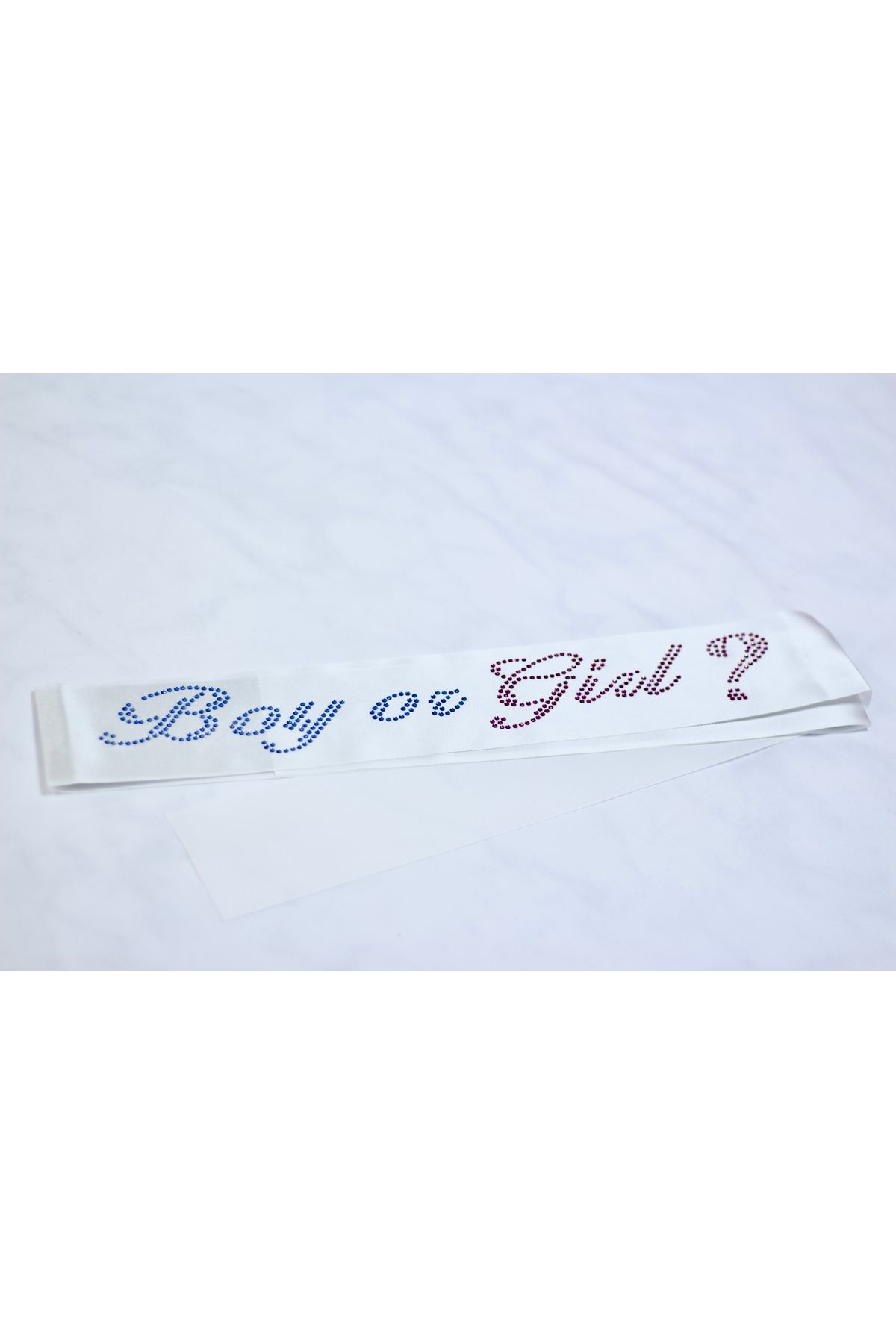 OGELAPARTY 🍼 Boy or Girl Yazılı Kuşak – Cinsiyet Partilerinin En Tatlı Aksesuarı!