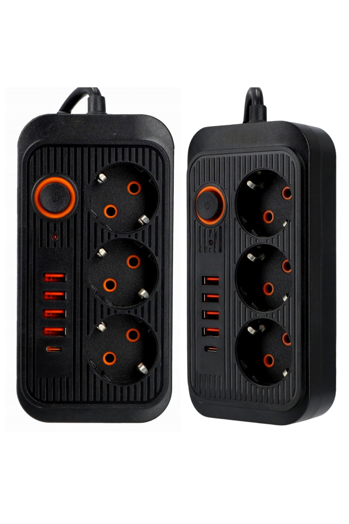 SML-Multifunctional extension cord, 3 sockets + 5xUSB, 2 meters, black 6