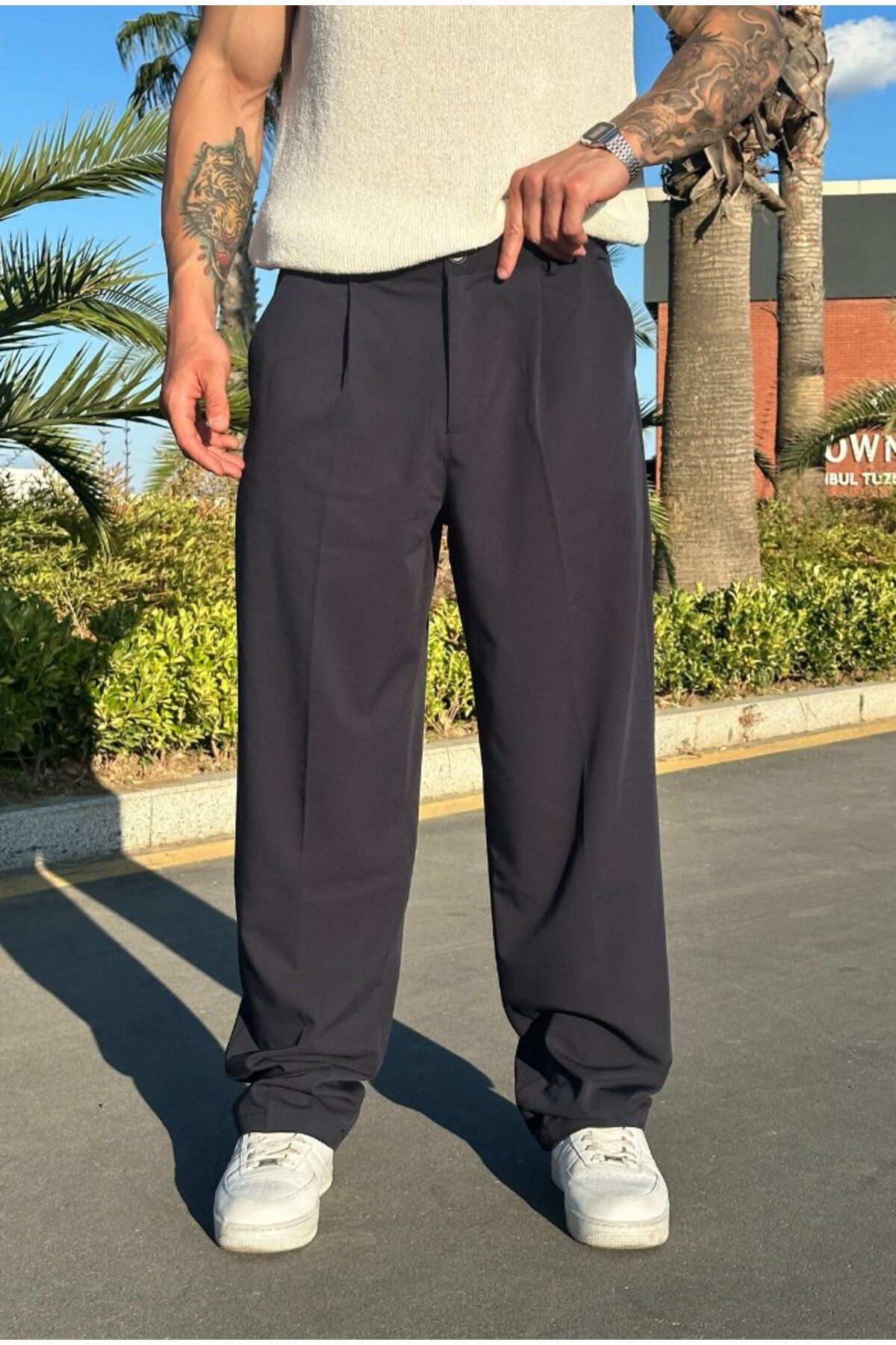 serline Premium Basic Oversize Kumaş Pantolon