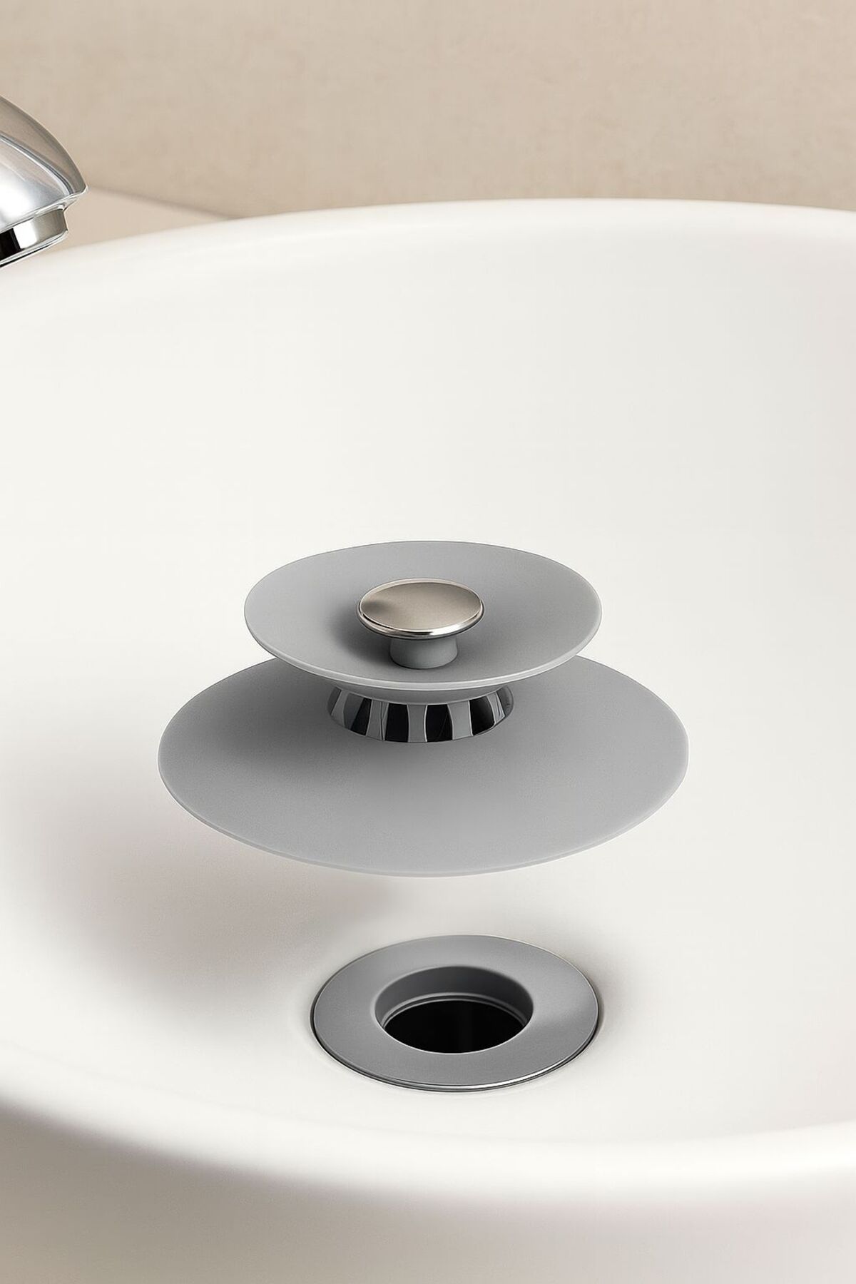 Kelepir Fırsatlar Silicone Lavabo Tıkacı ve Süzücü – Gri Renk Su Geçirmez Tıpa ve Saç Tutucu