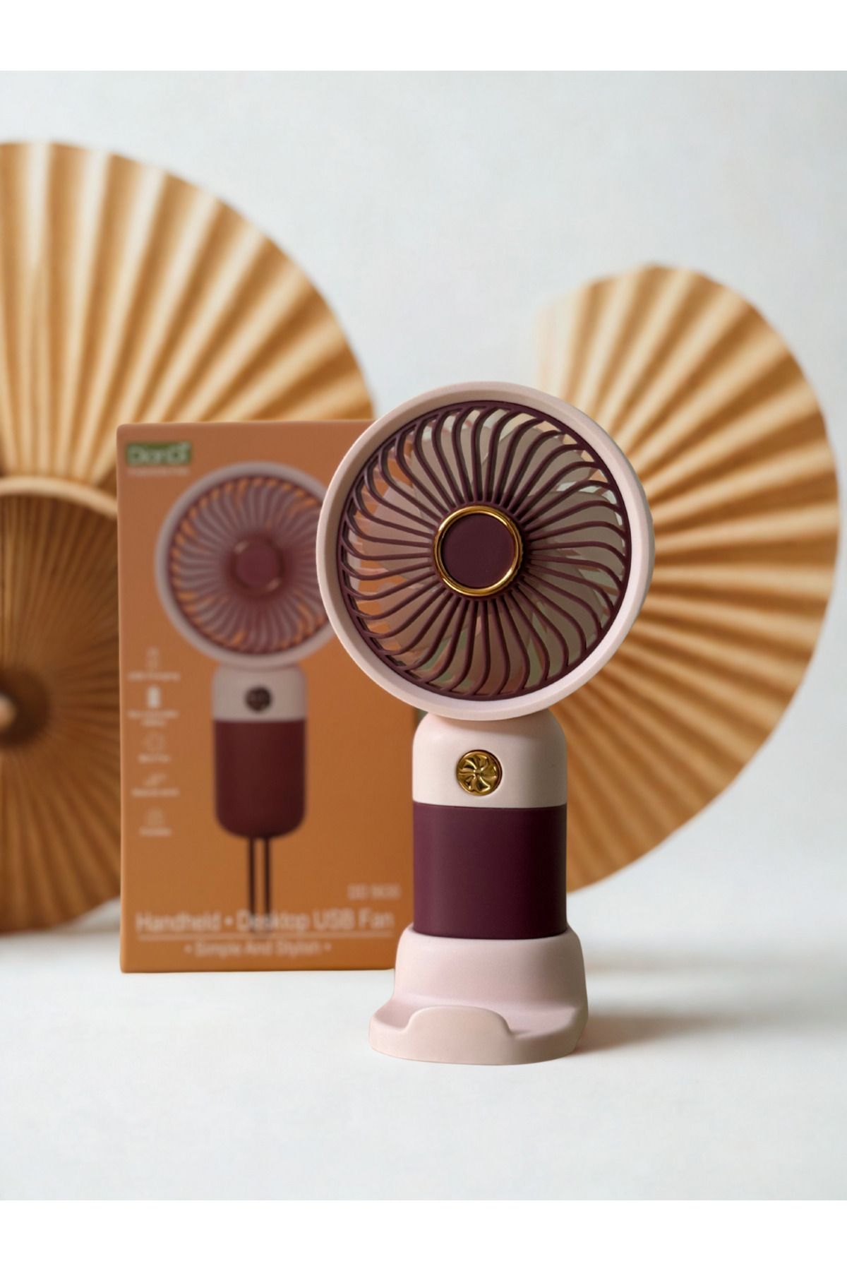 GümüşAVM 3 Kademeli Şarjlı Premium Mini Fan
