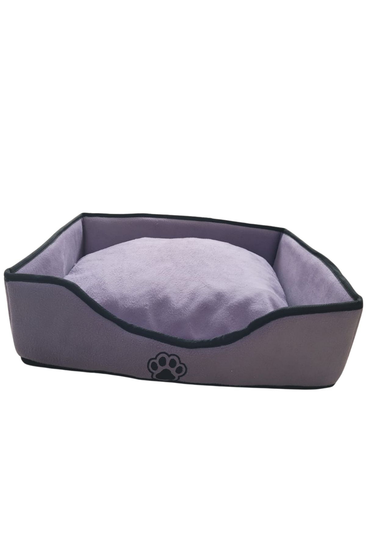 Veldena Nakış İşlemeli Köpek Kedi Yatağı – Mor Rengi 50x60 cm