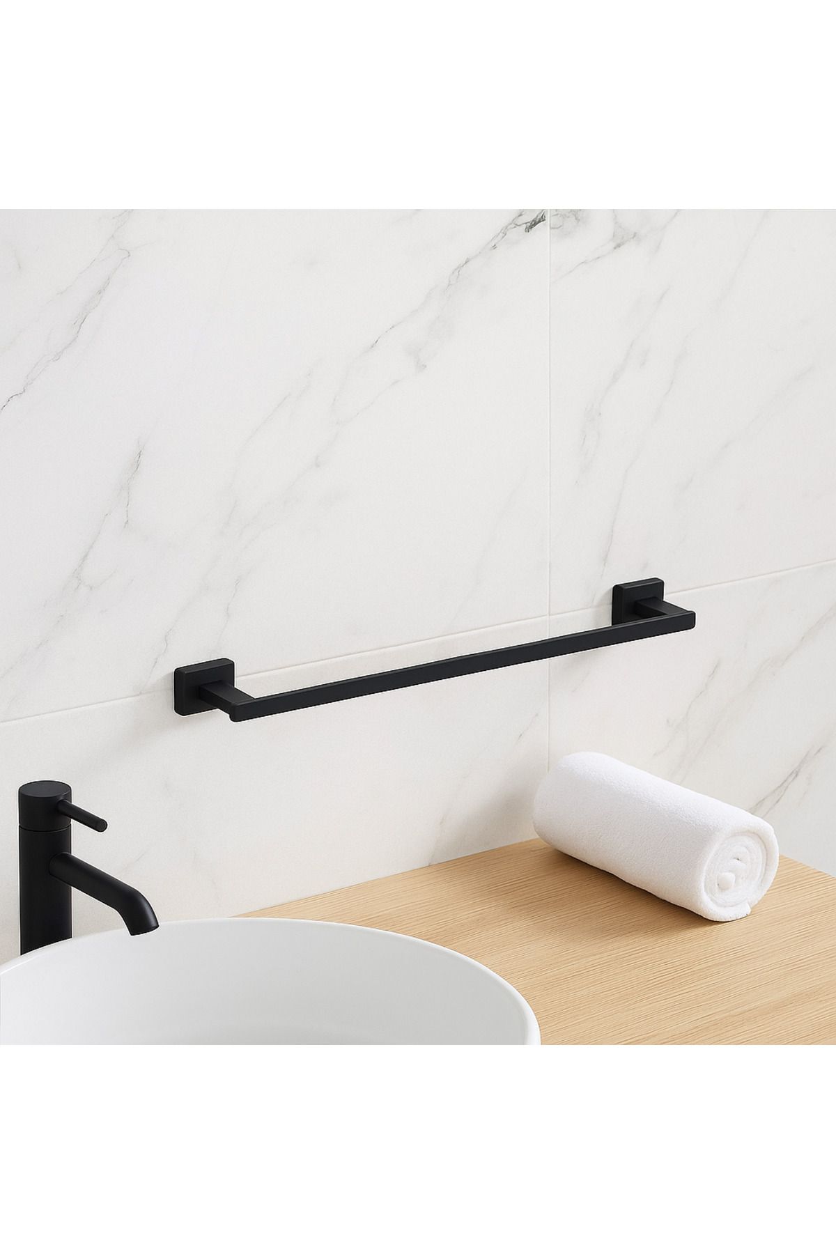 Gedy Atena Havluluk, Uzun, 45 cm - Mat Siyah