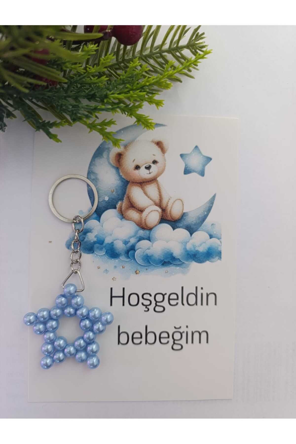 SOFT Mavi anahtarlık 5 adet söz nişan doğum günü kişiye özel kart tasarımı