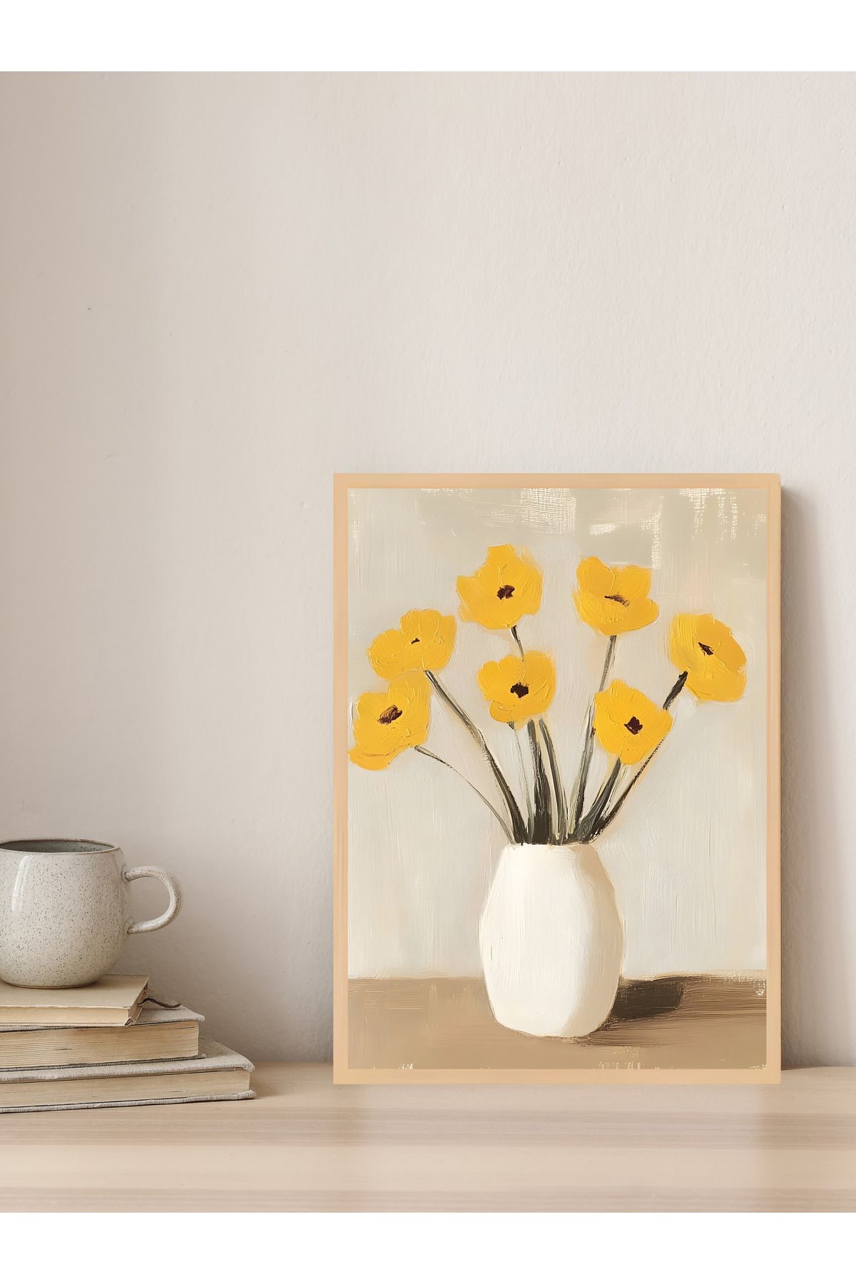 Tuba Decor Tek parça Ahşap Çerçeve Görünümlü MDF Tablo