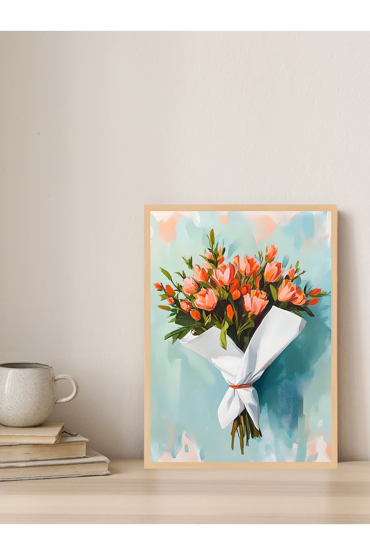 Tuba Decor Tek parça Ahşap Çerçeve Görünümlü MDF Tablo