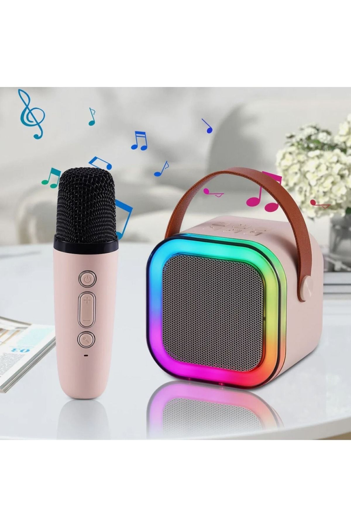 DigiMonster K12 Karaoke Makinesi – Taşınabilir Bluetooth Hoparlörlü Eğlence Deneyimi Tek Kablosuz Mikrofon