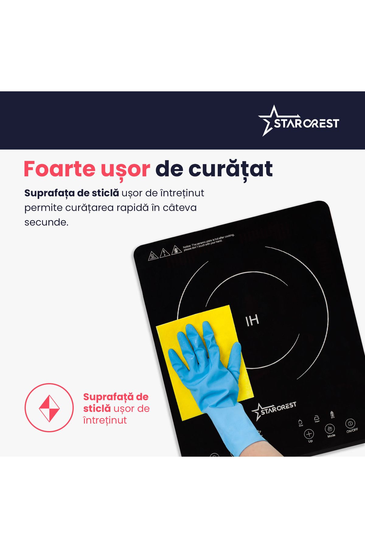 STARCREST-Induction Hob STARCREST SIH-T2000, 2000 W, Touch Control, 6 Cooking Functions, Ultra Slim Design 5