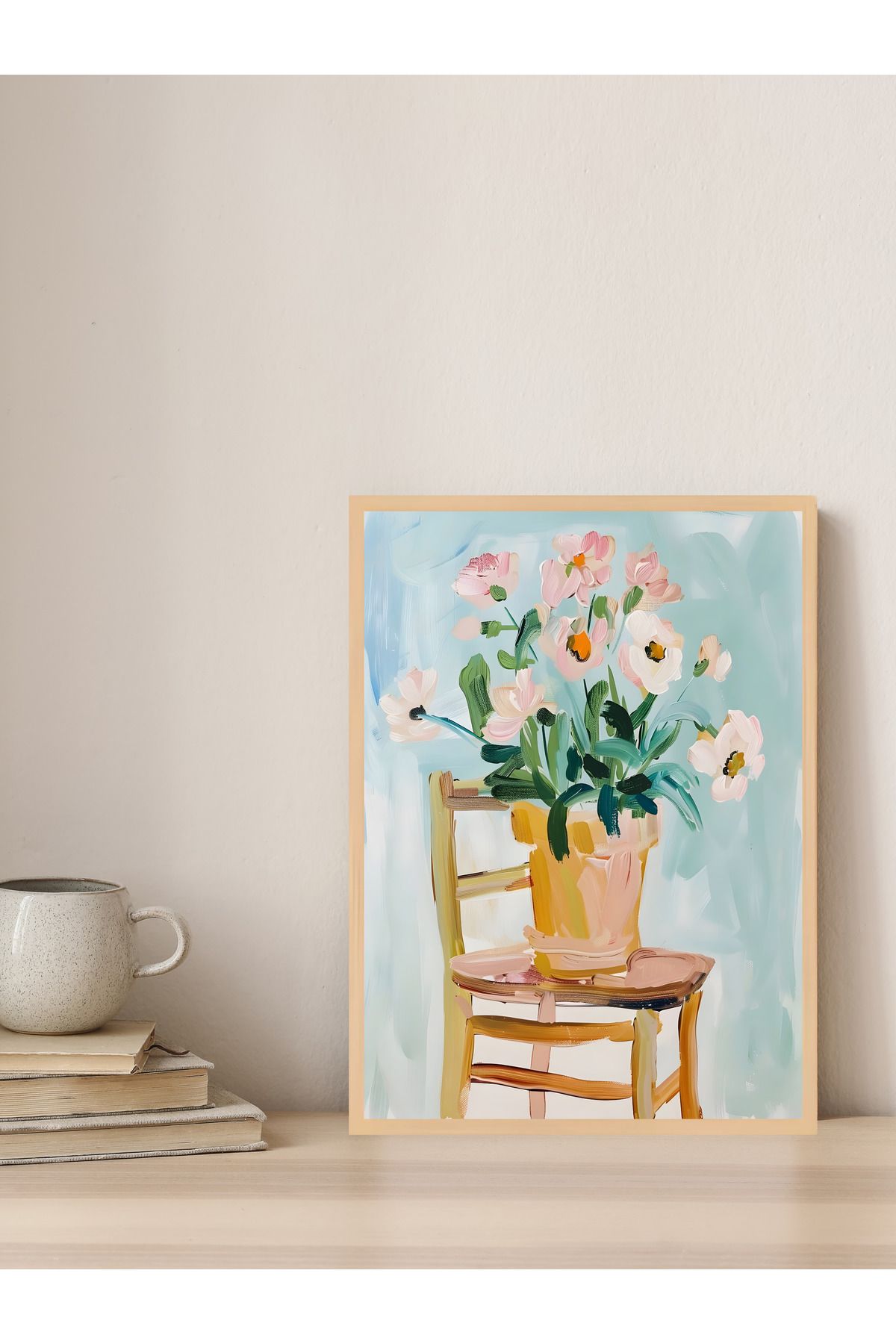 Tuba Decor Tek parça Ahşap Çerçeve Görünümlü MDF Tablo