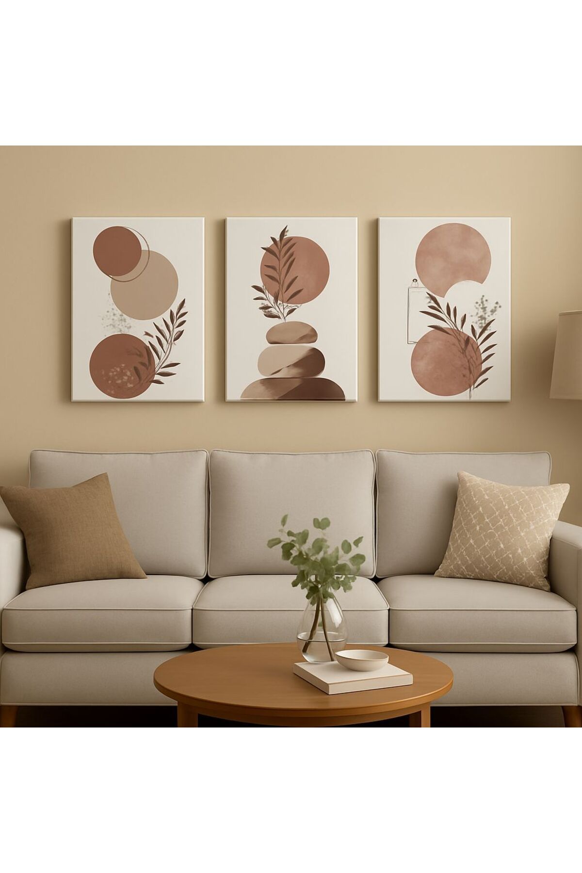 art for you Trend Dekoratif 3’lü Tablo Seti – Modern, Çiçekli, Soyut ve Minimal Modeller