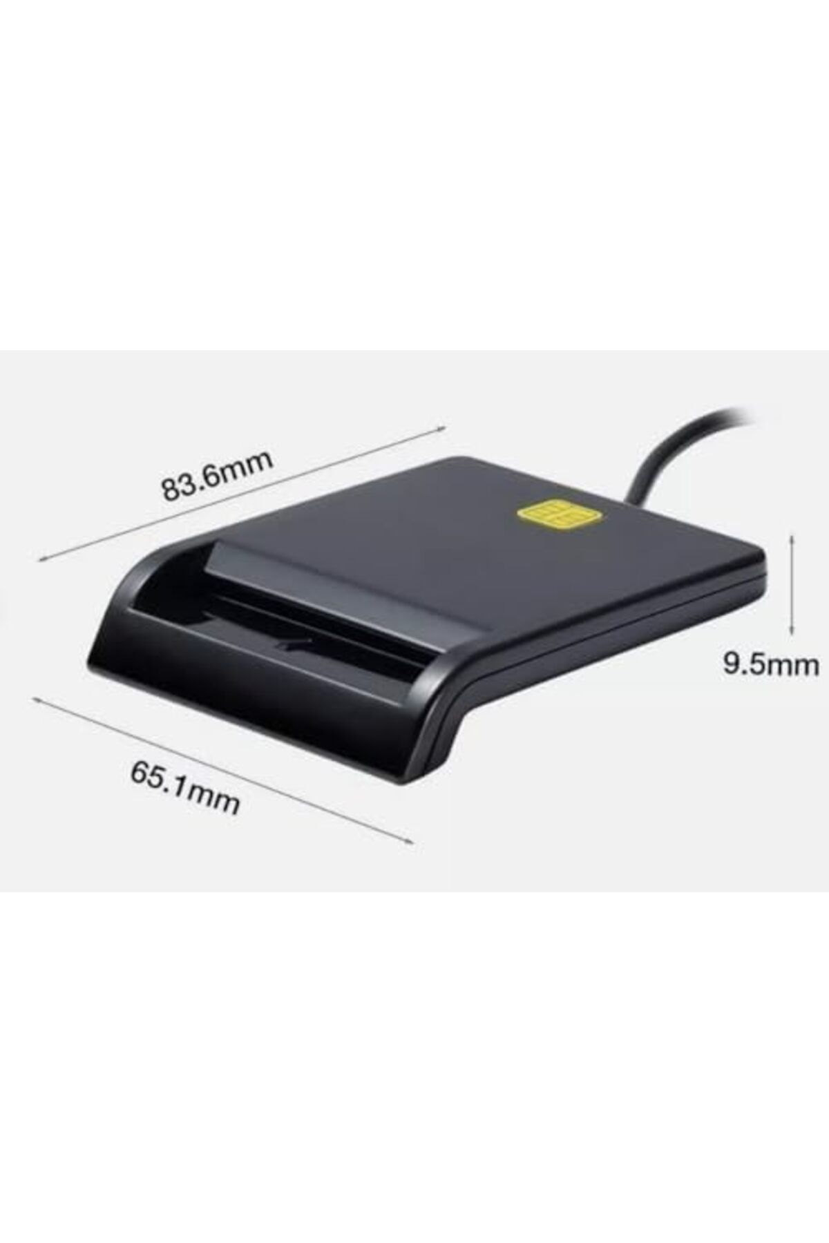Generic-USB Smart Card Reader, Compact Size 83.6 x 65.1 x 9.5mm, Plug-and-Play Compatible 3