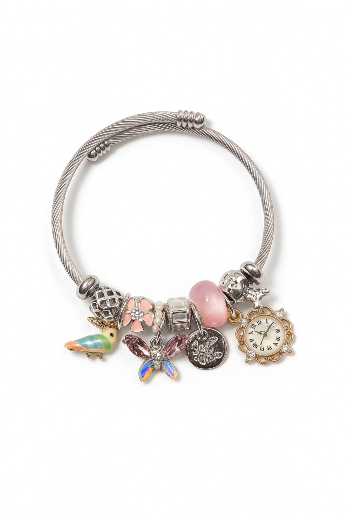 MakeWell Charm'lı Kararmaz Paslanmaz Çelik Charm'lı Bileklik