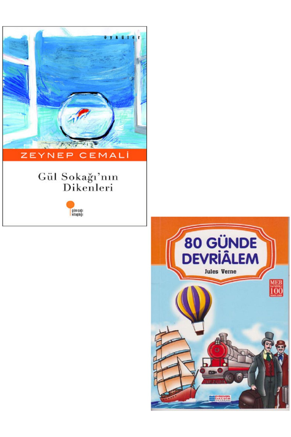 Günışığı Kitaplığı Gül Sokağının Dikenleri - Zeynep Cemali + Evrensel 80 Günde Devrialem / 2 KİTAP SET