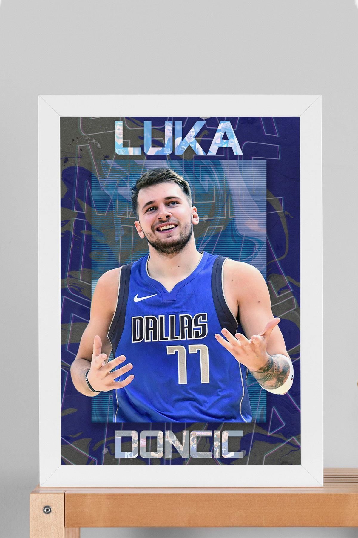 Saturn Luka Doncic Çerçeveli Tablo - Basketbol NBA Posteri Tablo