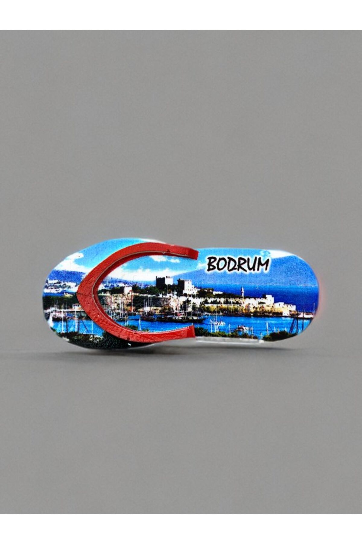 Home BODRUM Temalı Kabartmalı Polyester Magnet. 10,5cm x 5cm.